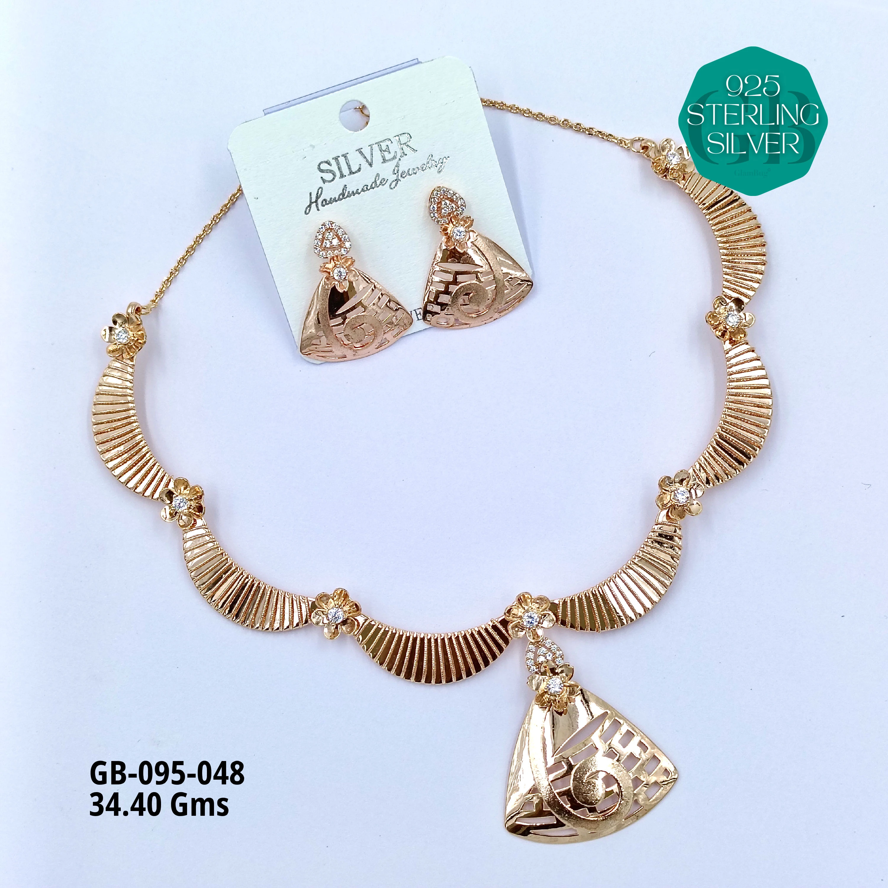 NECKLACES CNC - Premium 925 Silver Jewellery - SKU: GB-095-048 - Hyderabad Silver Importers