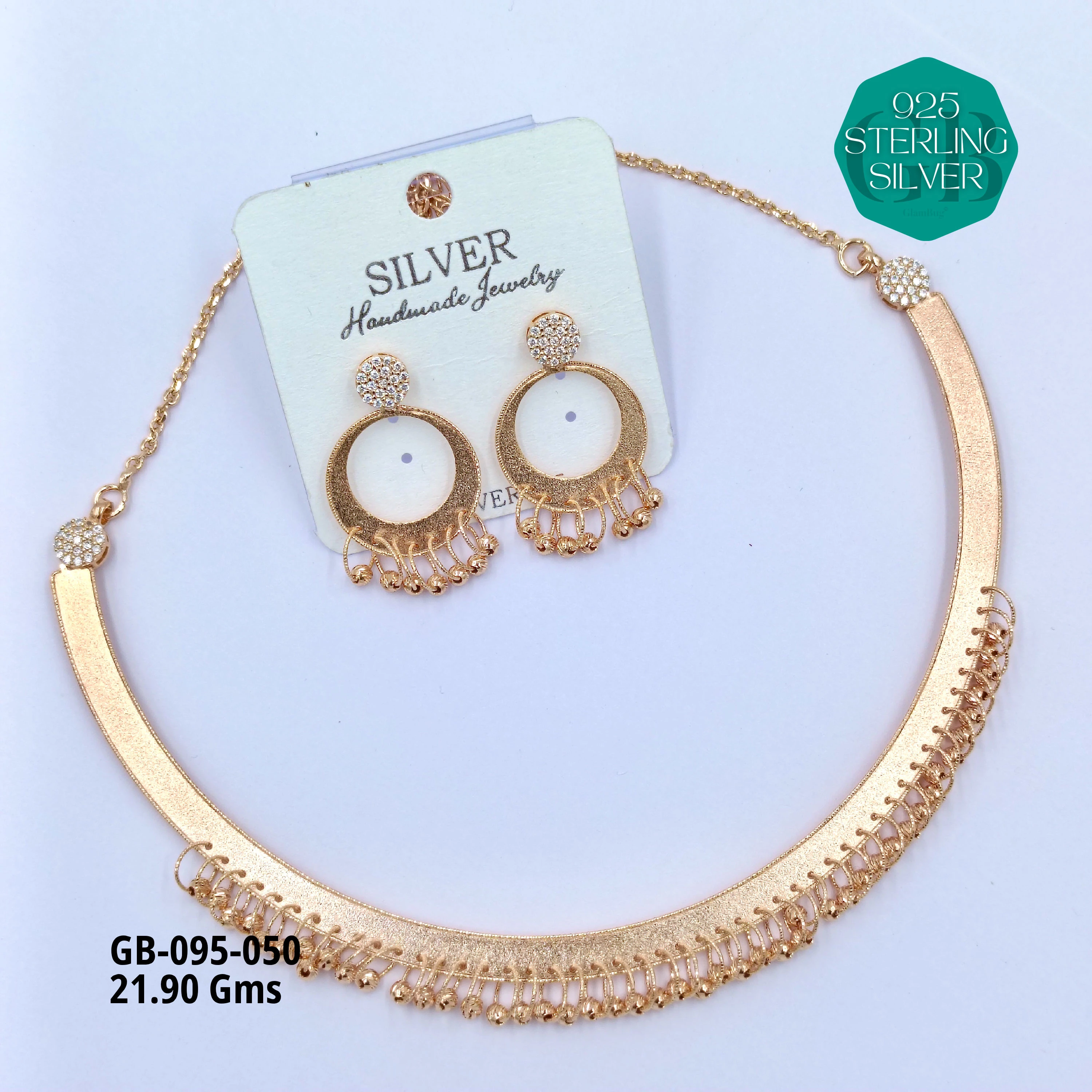 NECKLACES CNC - Premium 925 Silver Jewellery - SKU: GB-095-050 - Hyderabad Silver Importers