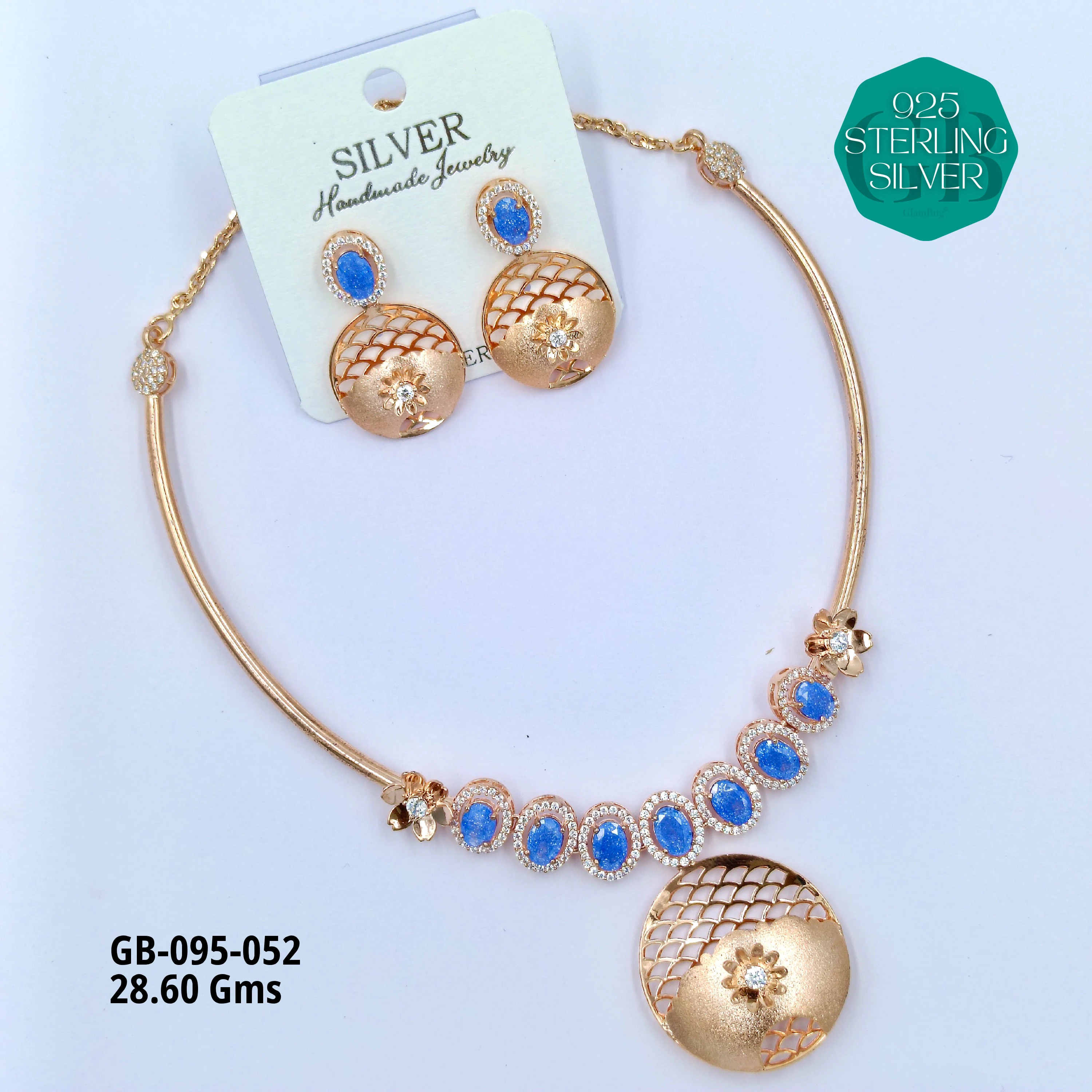 NECKLACES CNC - Premium 925 Silver Jewellery - SKU: GB-095-052 - Hyderabad Silver Importers