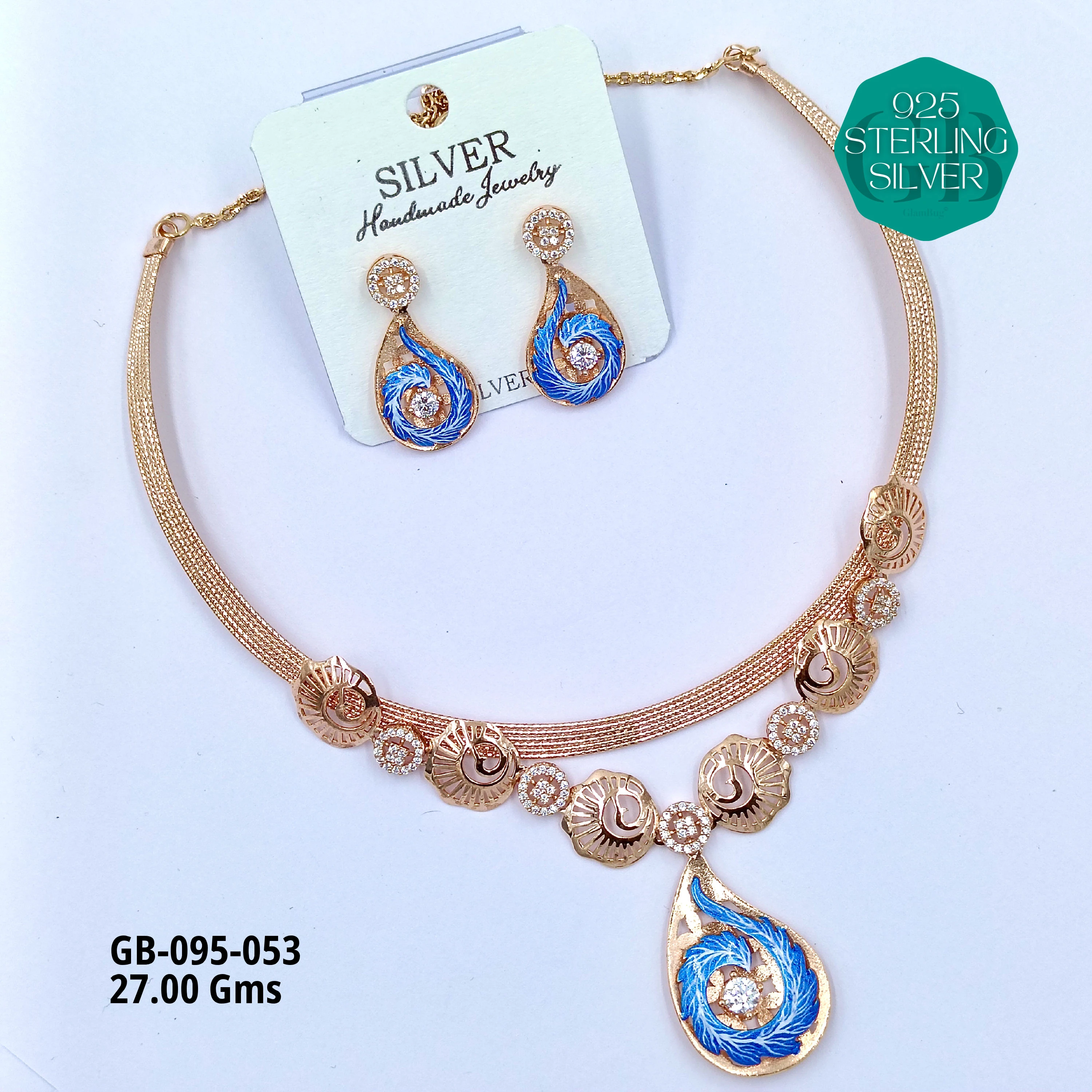 NECKLACES CNC - Premium 925 Silver Jewellery - SKU: GB-095-053 - Hyderabad Silver Importers