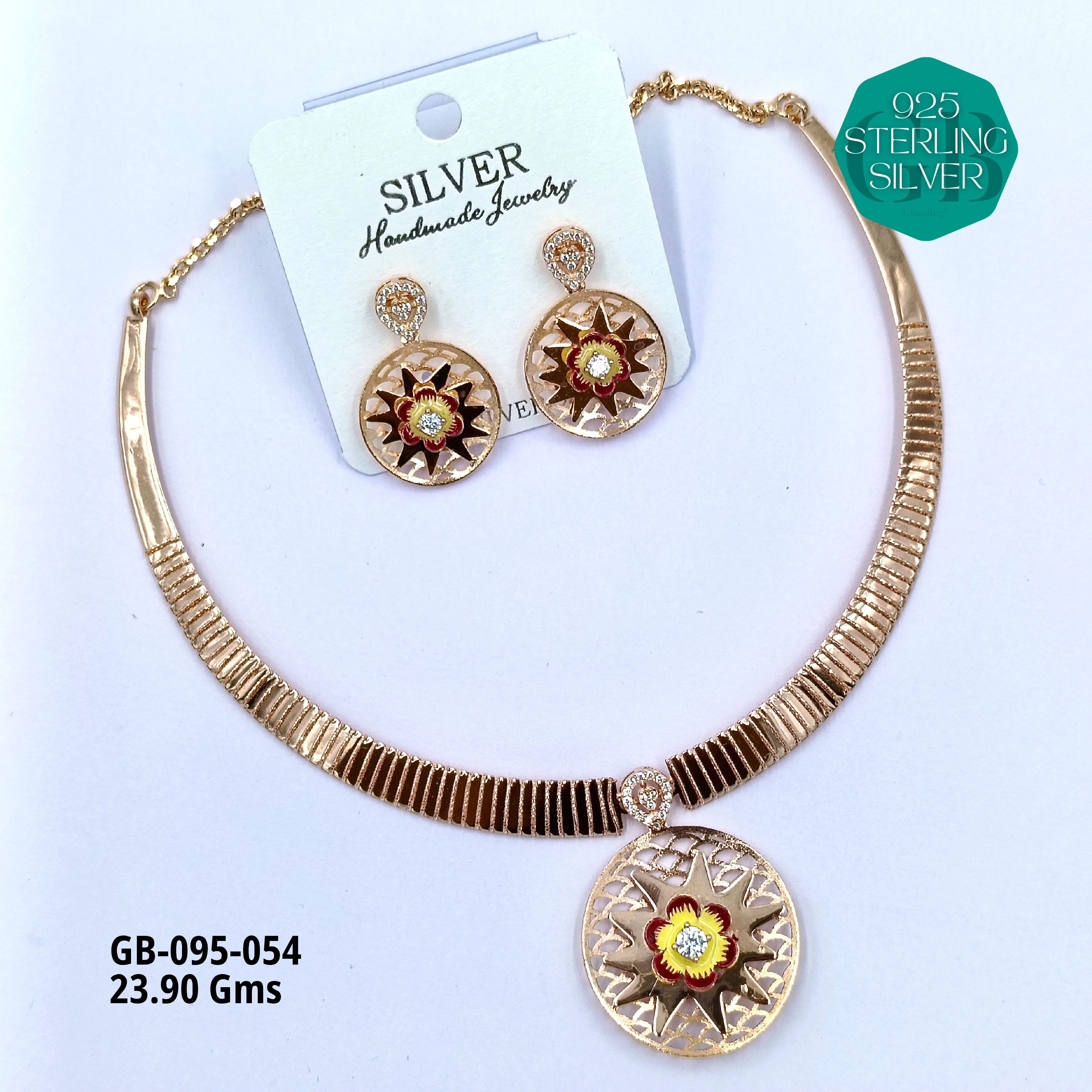 NECKLACES CNC - Premium 925 Silver Jewellery - SKU: GB-095-054 - Hyderabad Silver Importers