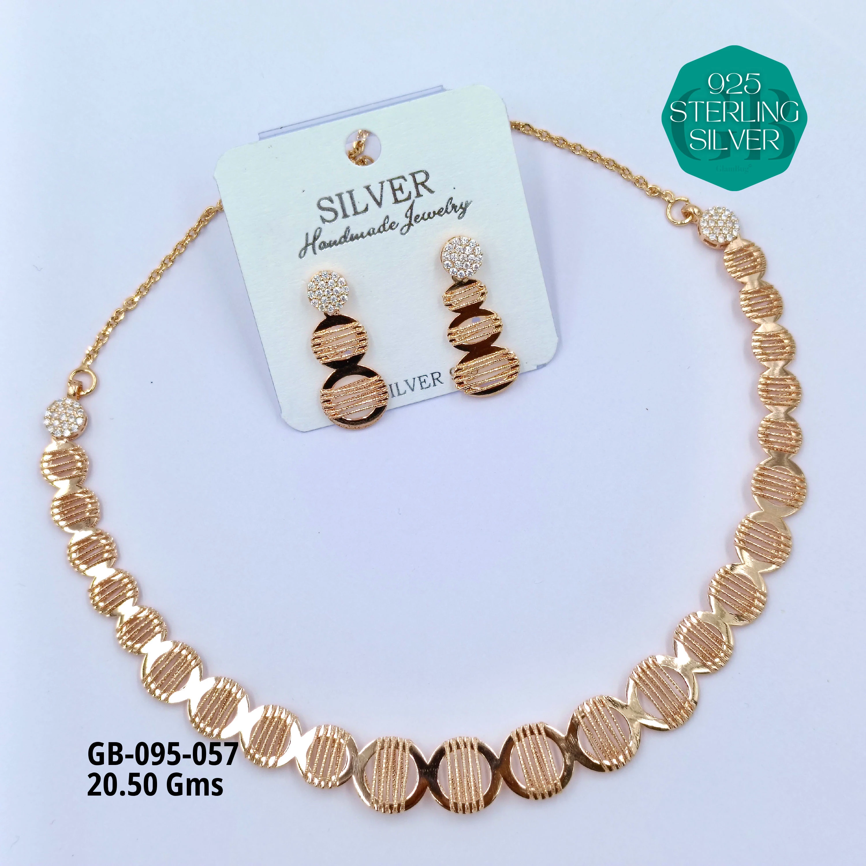 NECKLACES CNC - Premium 925 Silver Jewellery - SKU: GB-095-057 - Hyderabad Silver Importers