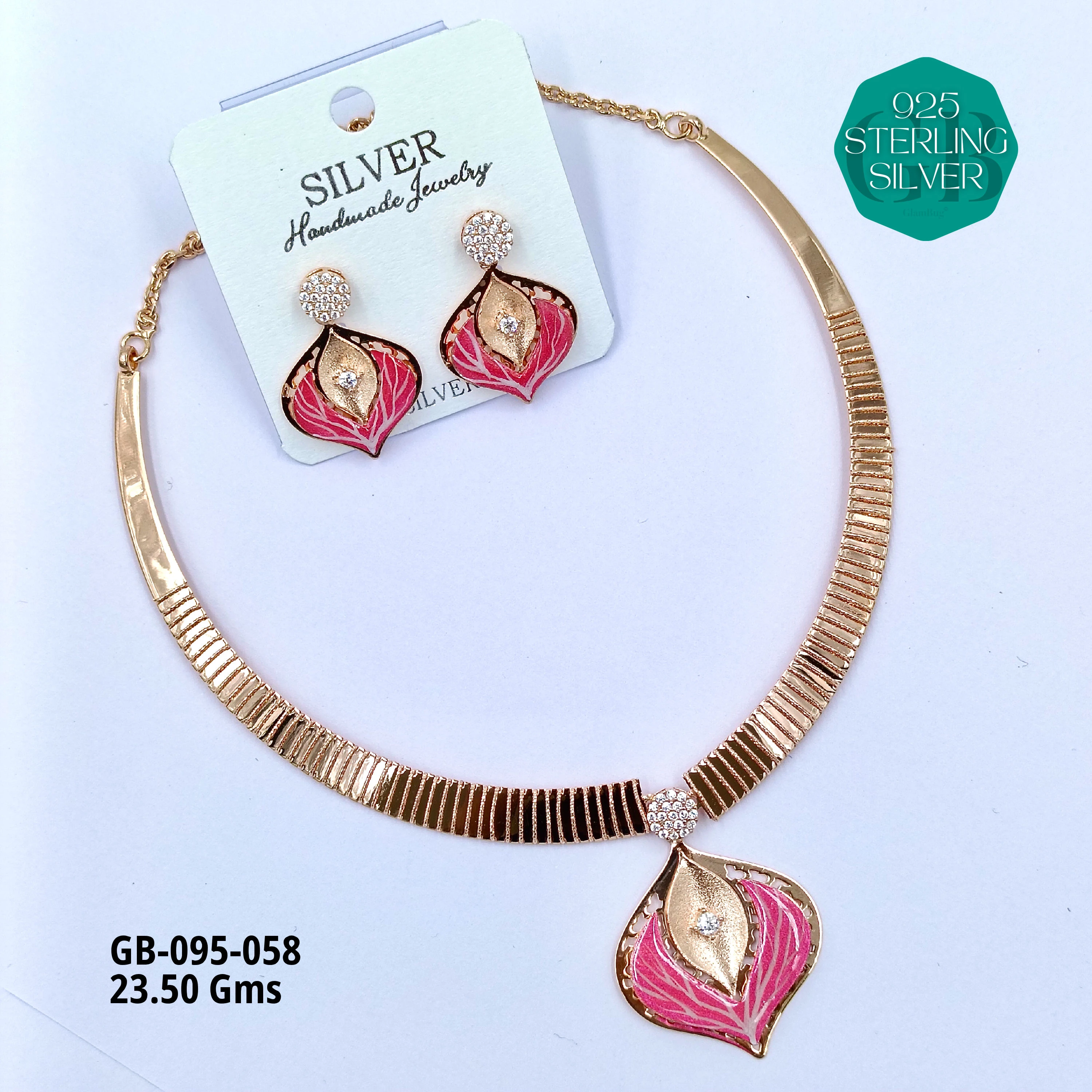 NECKLACES CNC - Premium 925 Silver Jewellery - SKU: GB-095-058 - Hyderabad Silver Importers