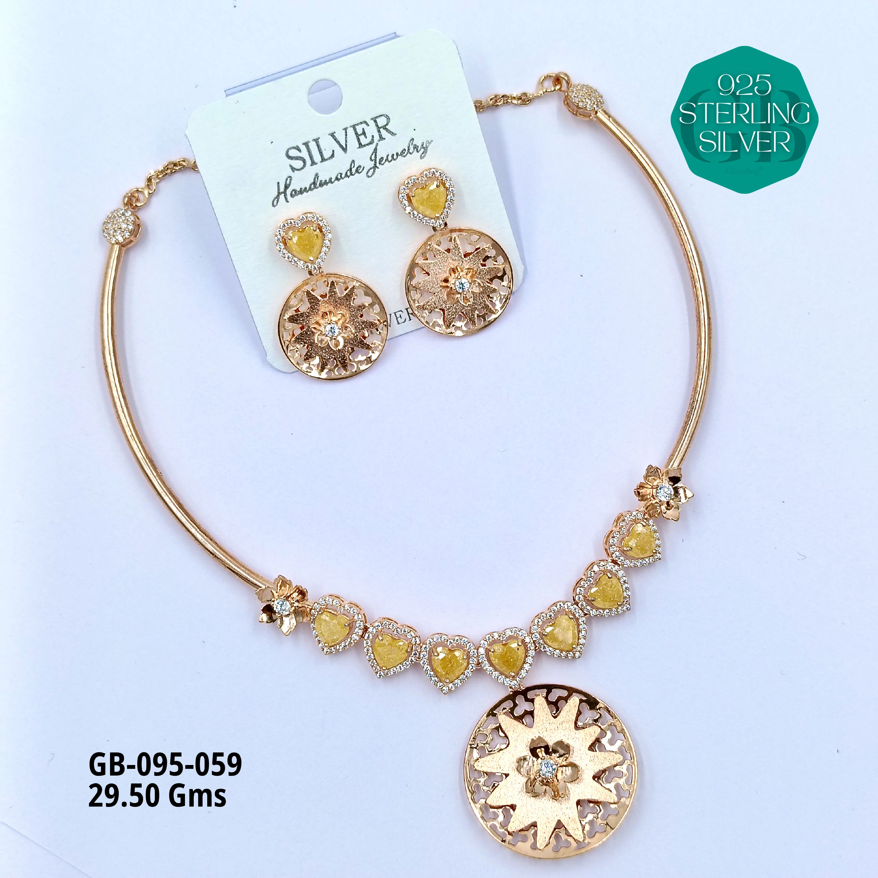 NECKLACES CNC - Premium 925 Silver Jewellery - SKU: GB-095-059 - Hyderabad Silver Importers