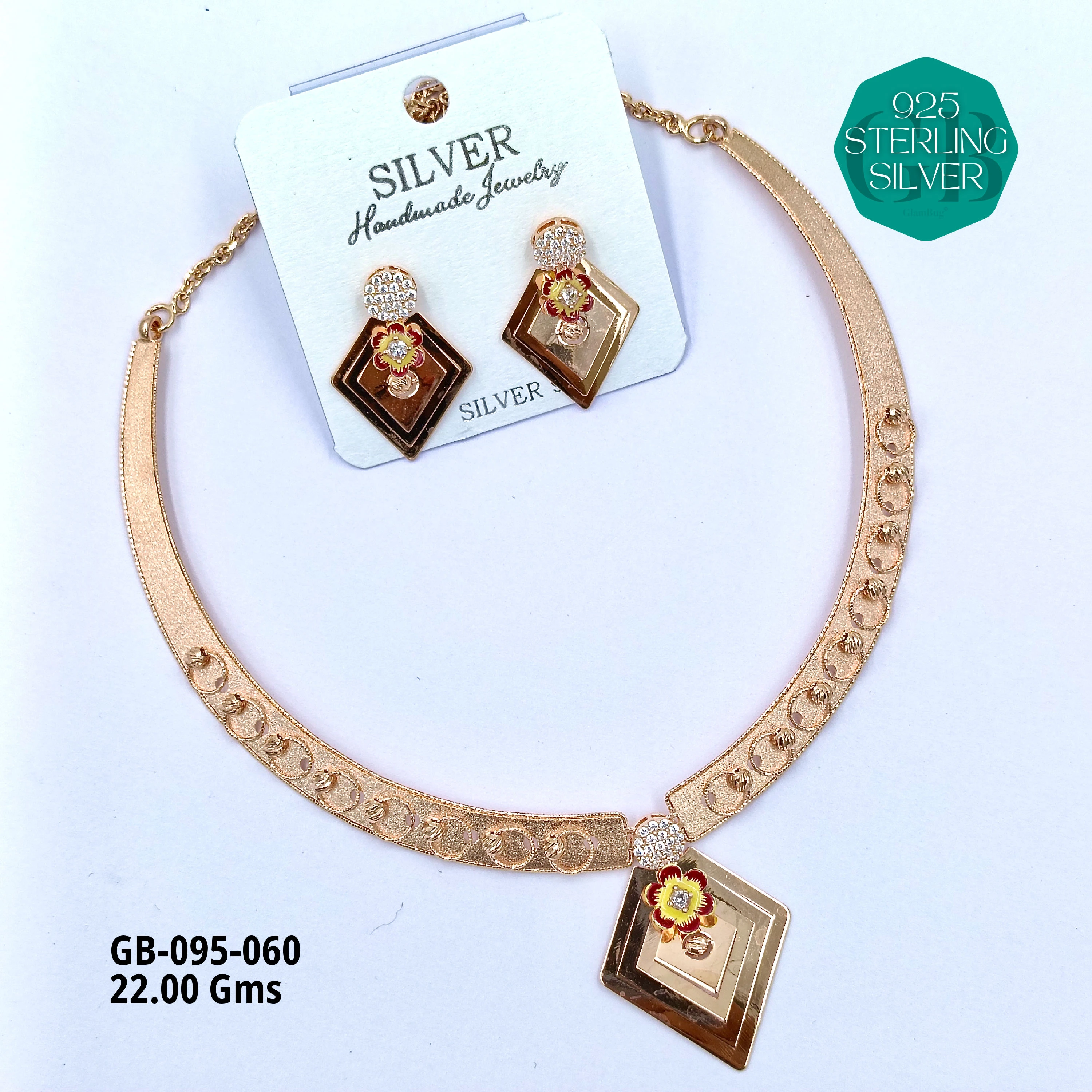 NECKLACES CNC - Premium 925 Silver Jewellery - SKU: GB-095-060 - Hyderabad Silver Importers