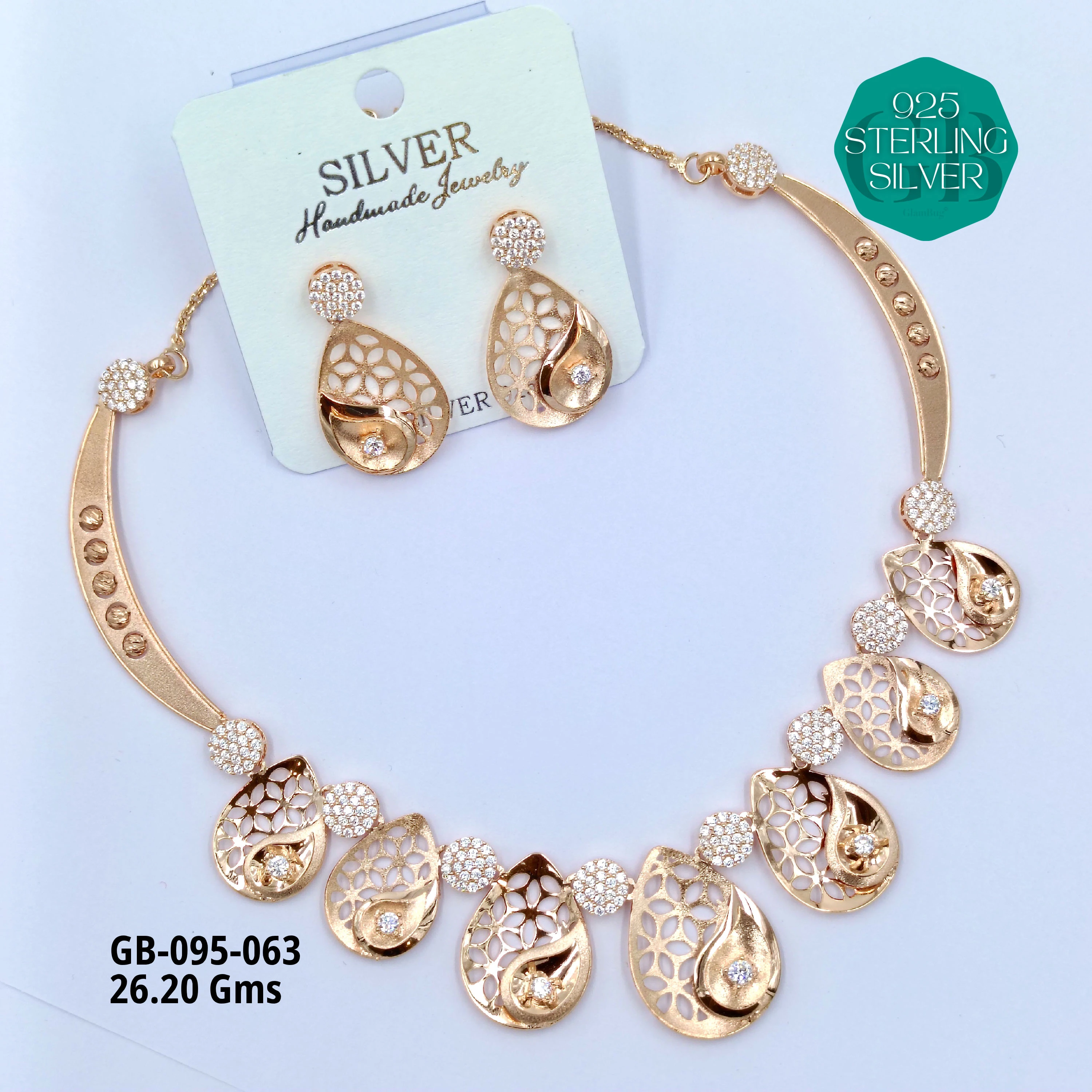 NECKLACES CNC - Premium 925 Silver Jewellery - SKU: GB-095-063 - Hyderabad Silver Importers