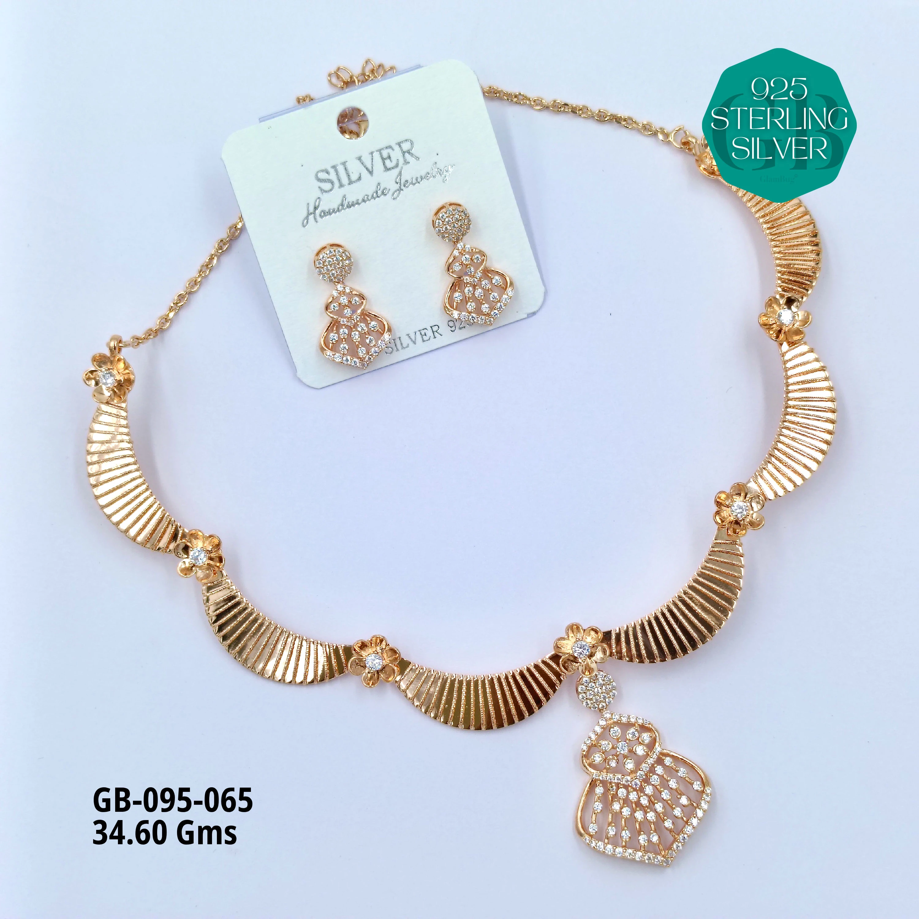 NECKLACES CNC - Premium 925 Silver Jewellery - SKU: GB-095-065 - Hyderabad Silver Importers