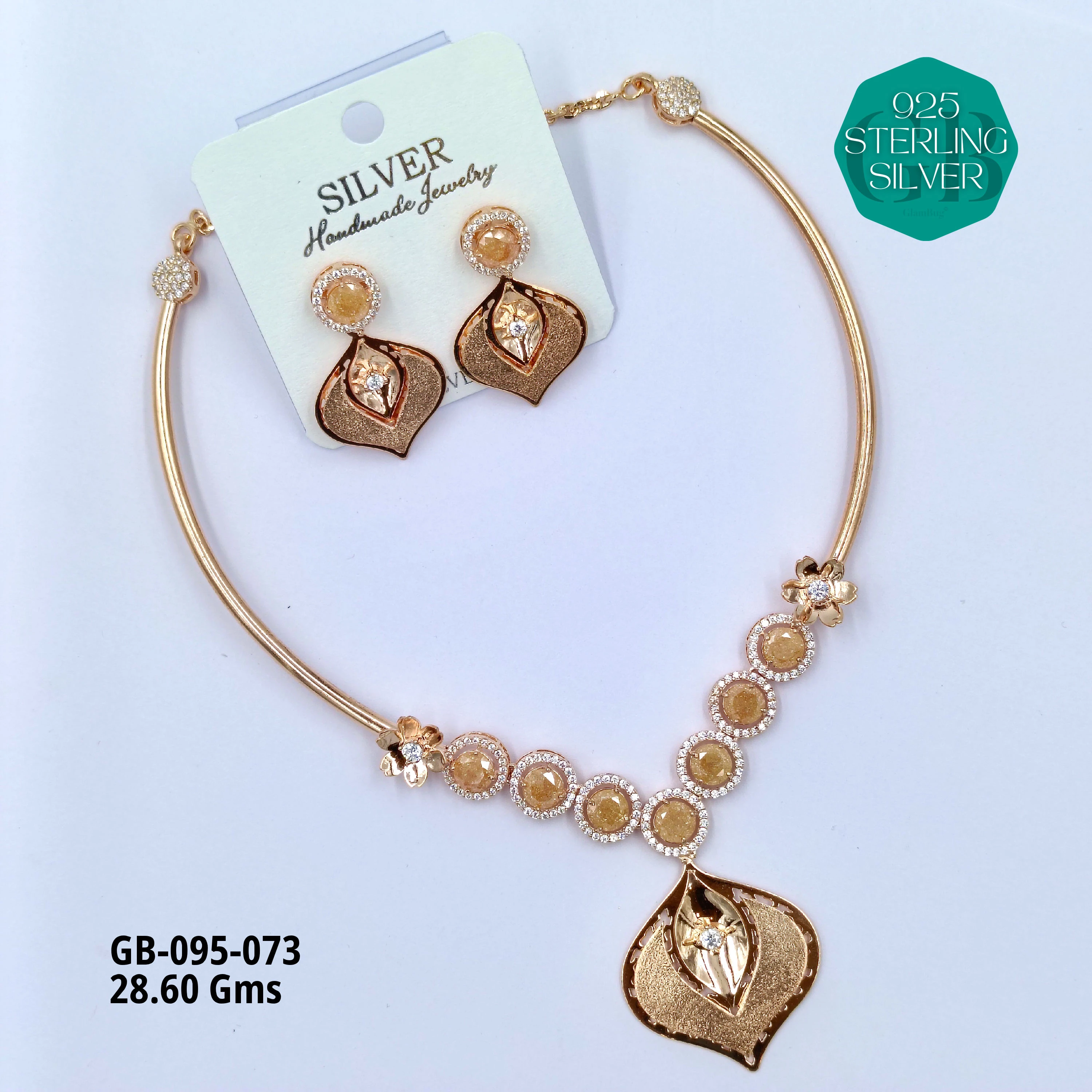 NECKLACES CNC - Premium 925 Silver Jewellery - SKU: GB-095-073 - Hyderabad Silver Importers