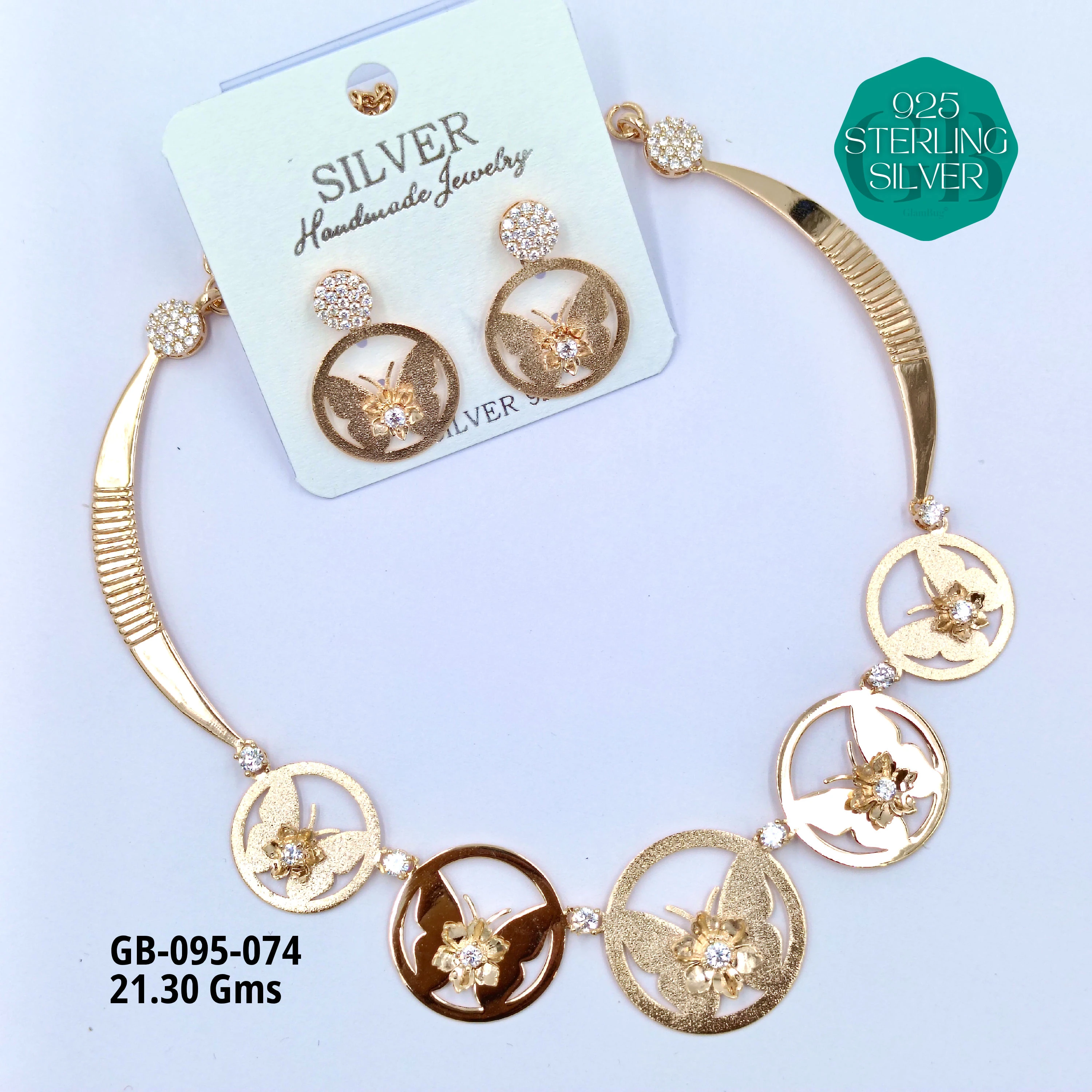 NECKLACES CNC - Premium 925 Silver Jewellery - SKU: GB-095-074 - Hyderabad Silver Importers