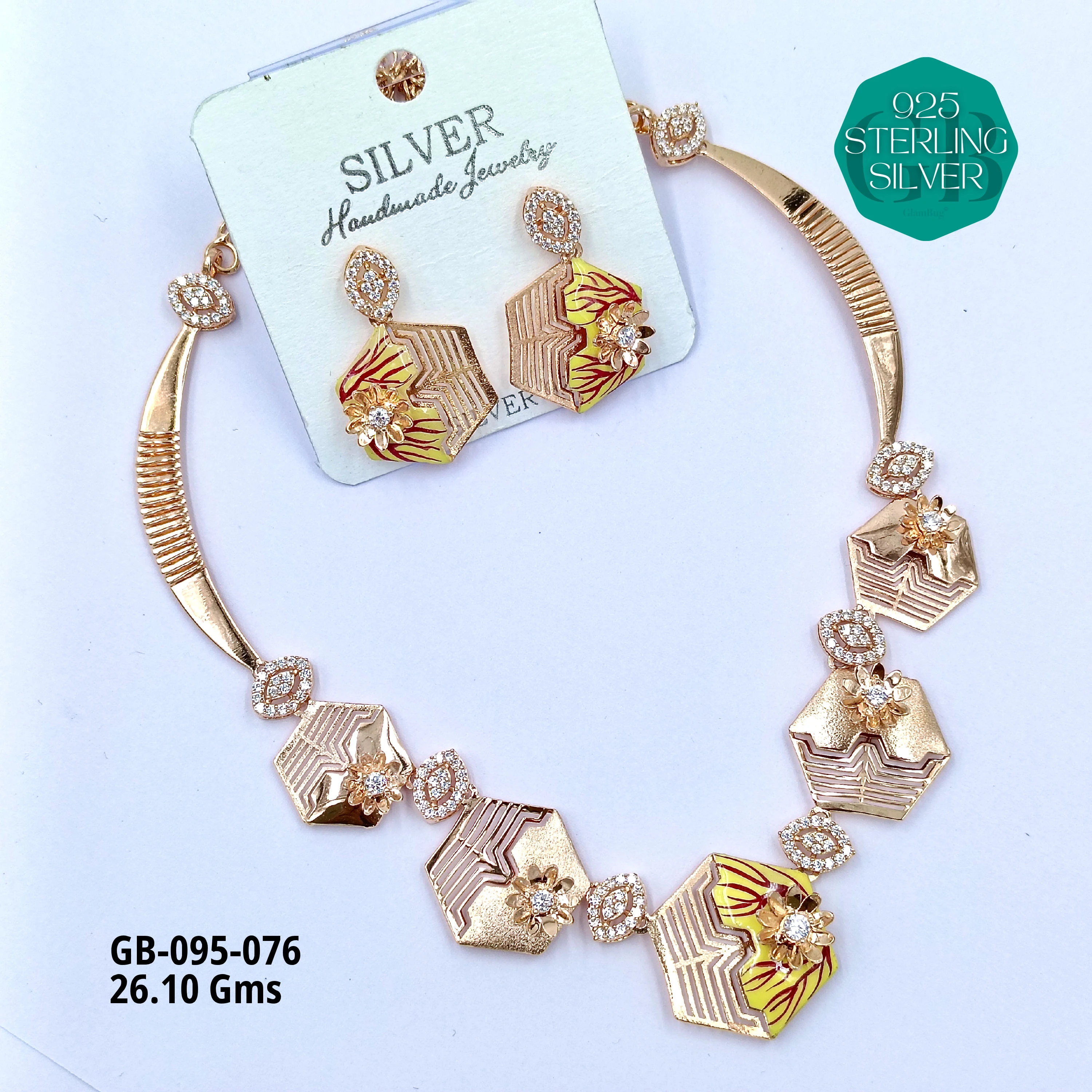 NECKLACES CNC - Premium 925 Silver Jewellery - SKU: GB-095-076 - Hyderabad Silver Importers