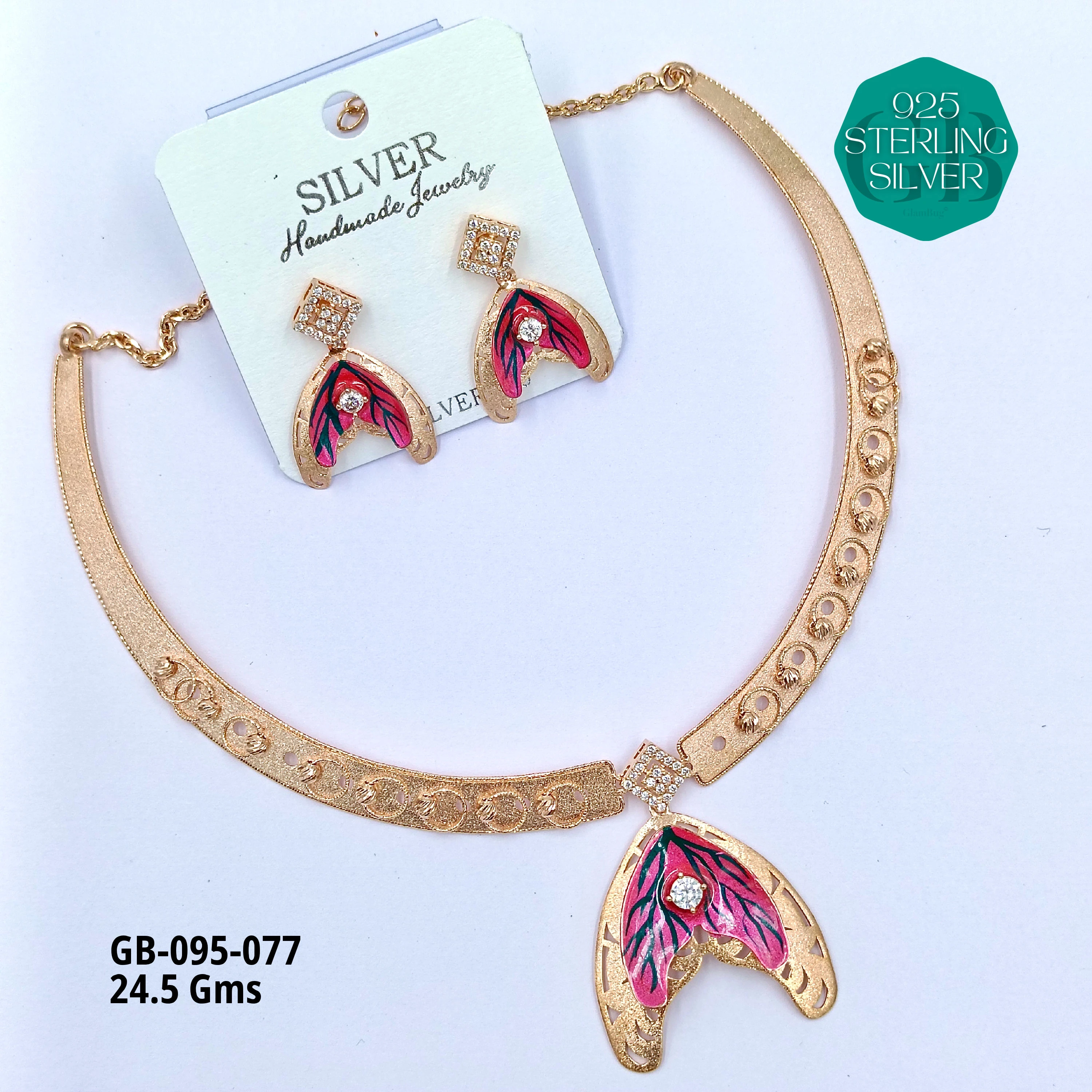 NECKLACES CNC - Premium 925 Silver Jewellery - SKU: GB-095-077 - Hyderabad Silver Importers