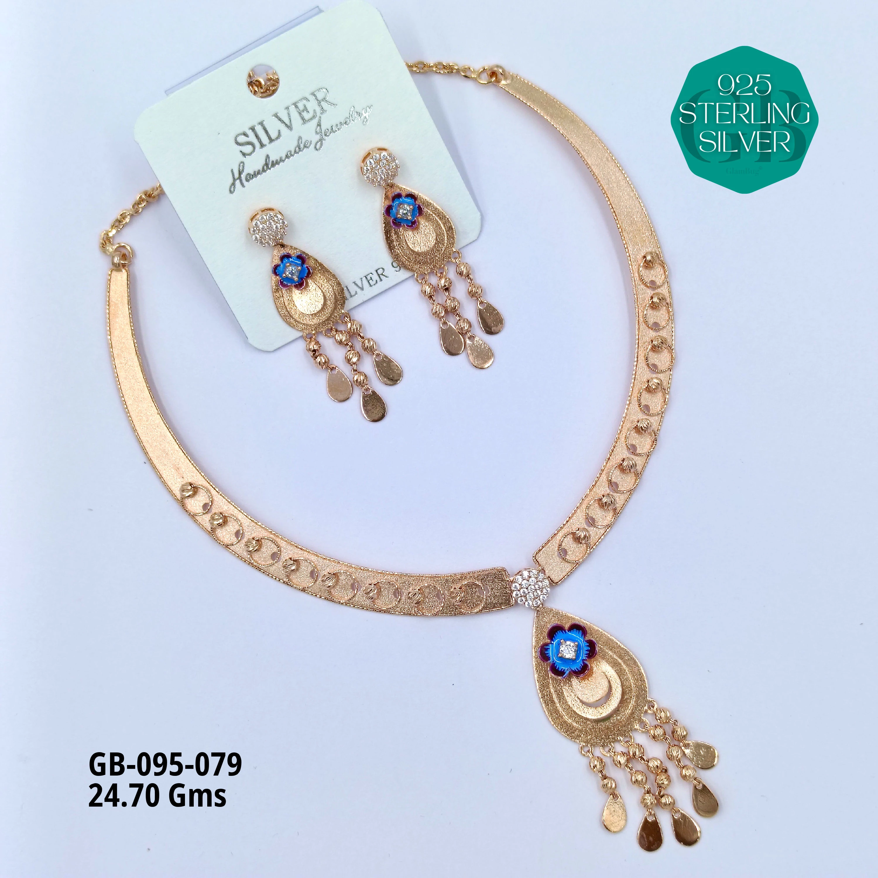 NECKLACES CNC - Premium 925 Silver Jewellery - SKU: GB-095-079 - Hyderabad Silver Importers