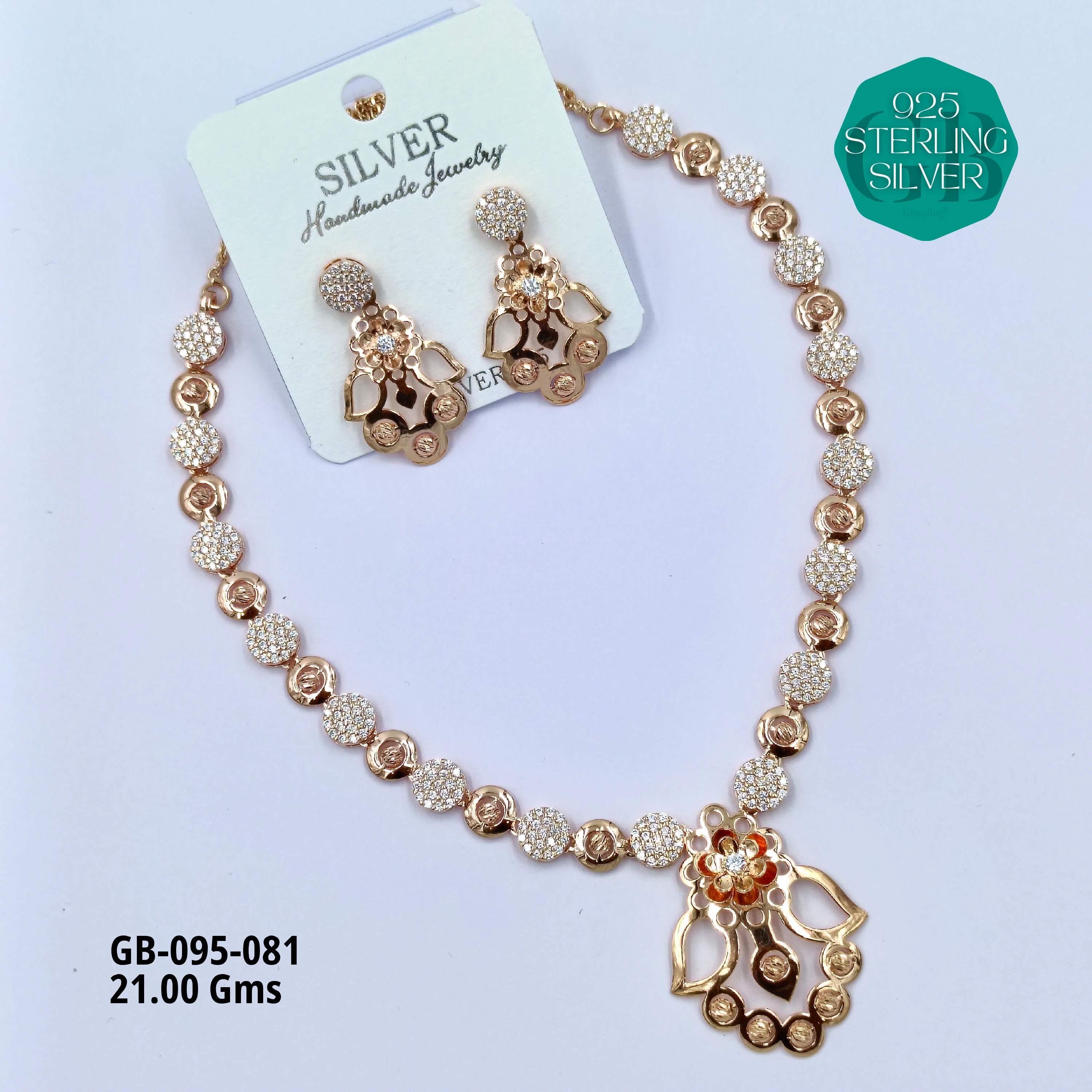 NECKLACES CNC - Premium 925 Silver Jewellery - SKU: GB-095-081 - Hyderabad Silver Importers