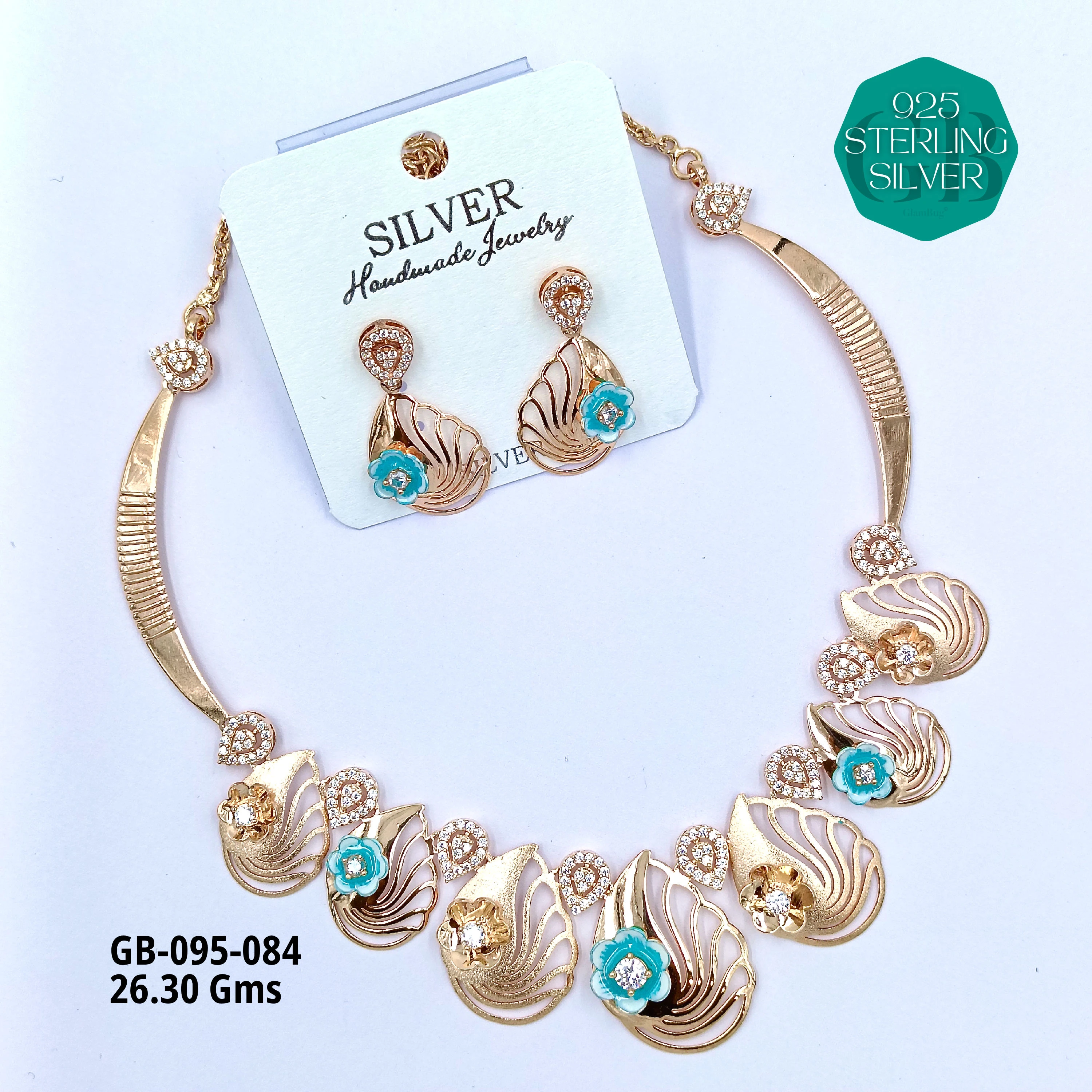 NECKLACES CNC - Premium 925 Silver Jewellery - SKU: GB-095-084 - Hyderabad Silver Importers