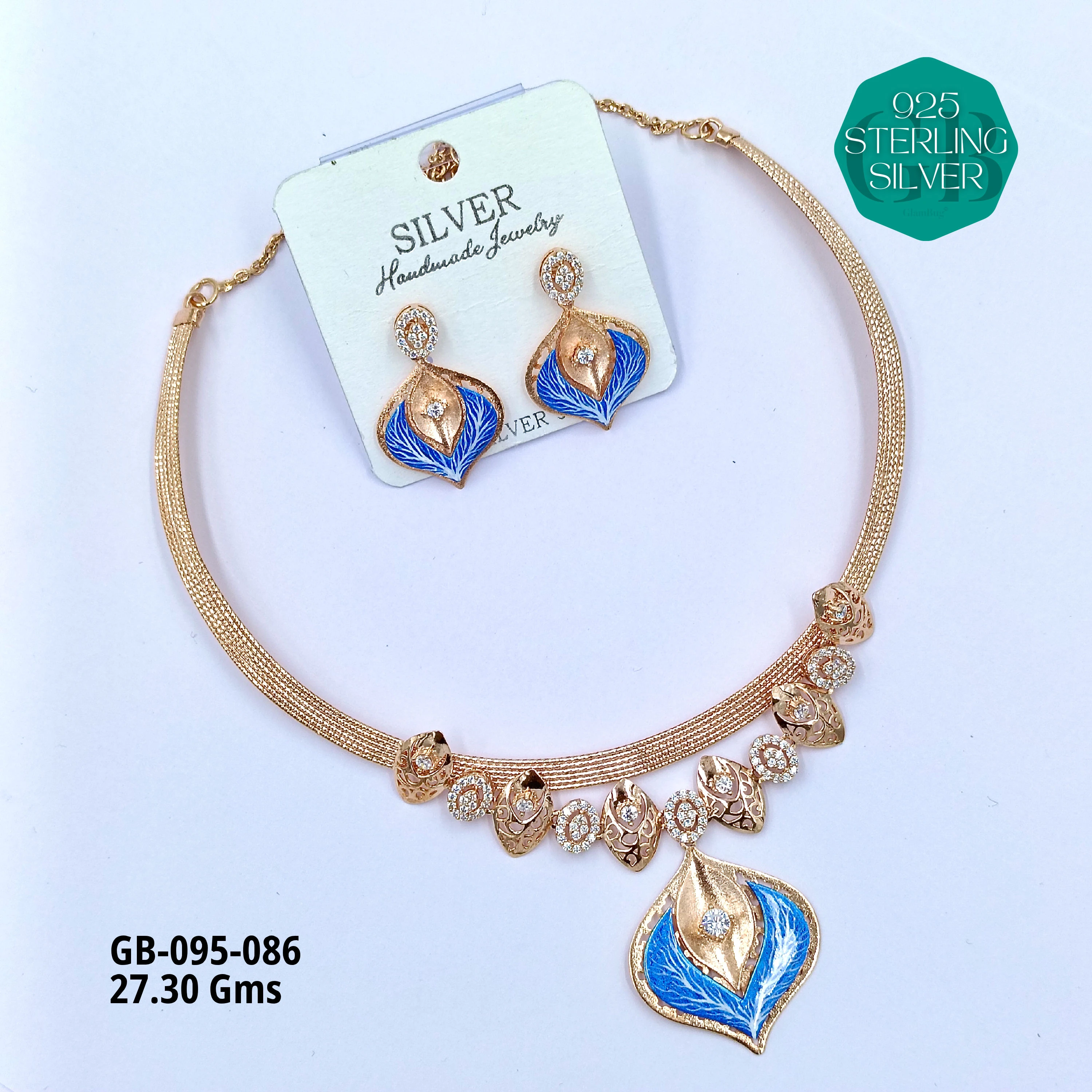 NECKLACES CNC - Premium 925 Silver Jewellery - SKU: GB-095-086 - Hyderabad Silver Importers