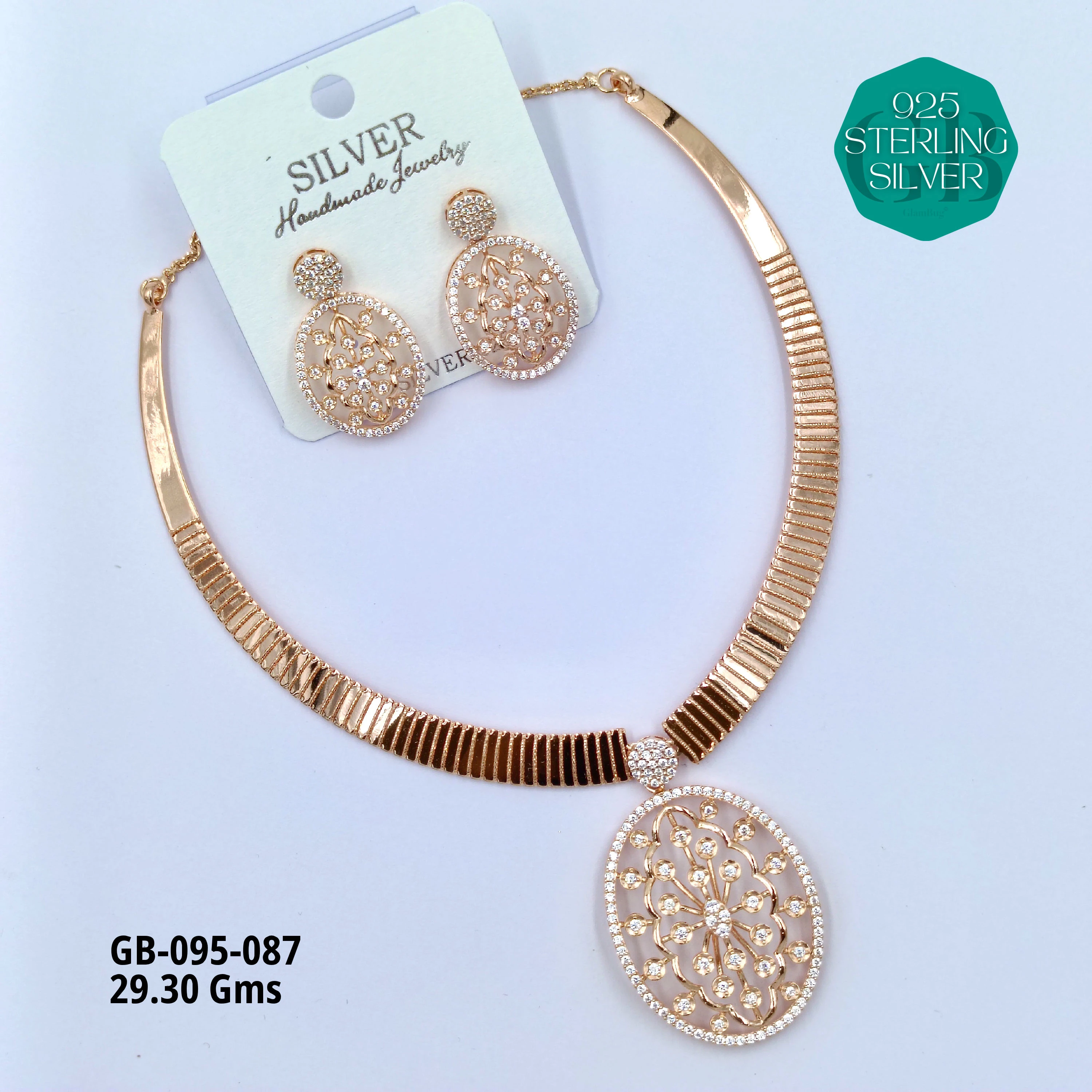 NECKLACES CNC - Premium 925 Silver Jewellery - SKU: GB-095-087 - Hyderabad Silver Importers