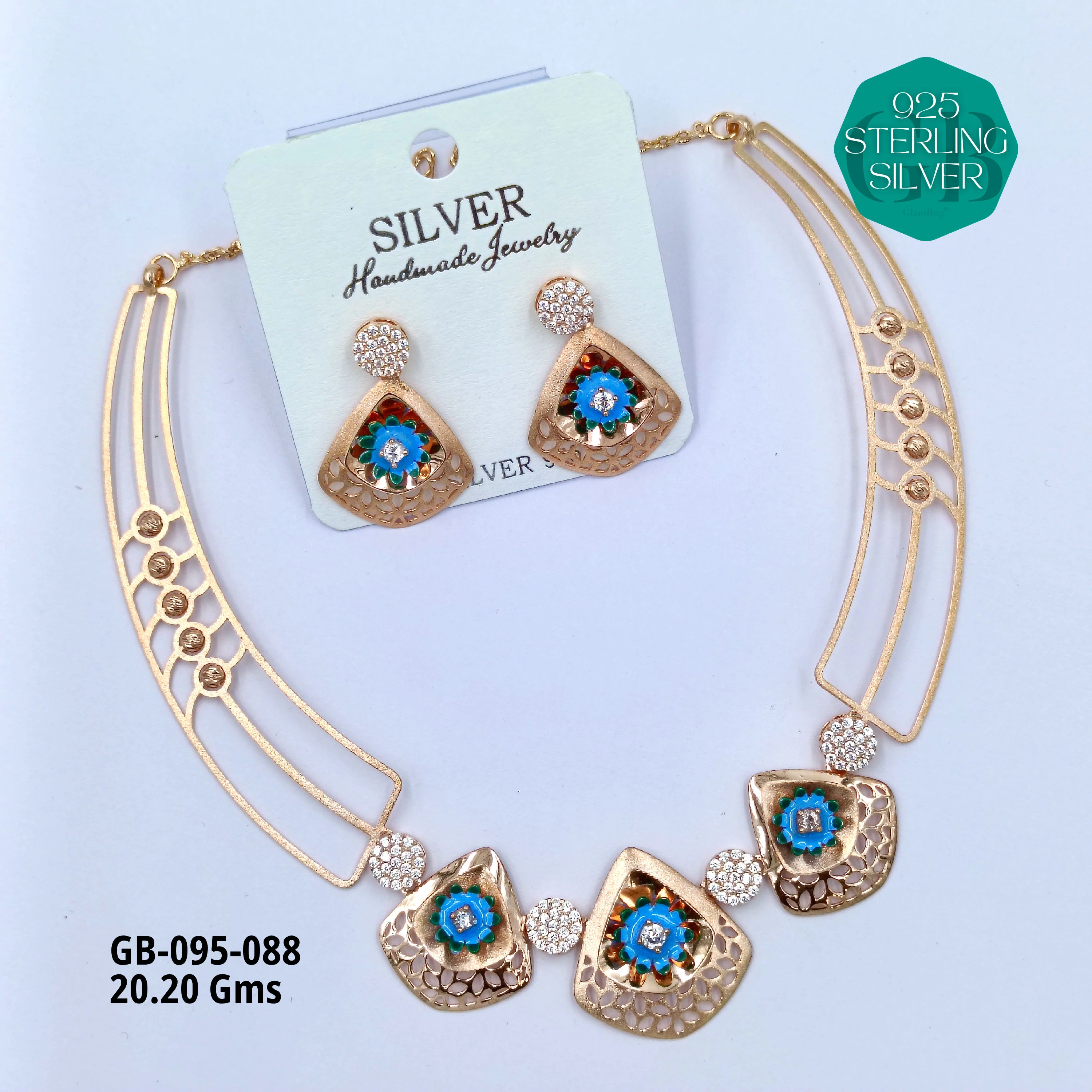 NECKLACES CNC - Premium 925 Silver Jewellery - SKU: GB-095-088 - Hyderabad Silver Importers