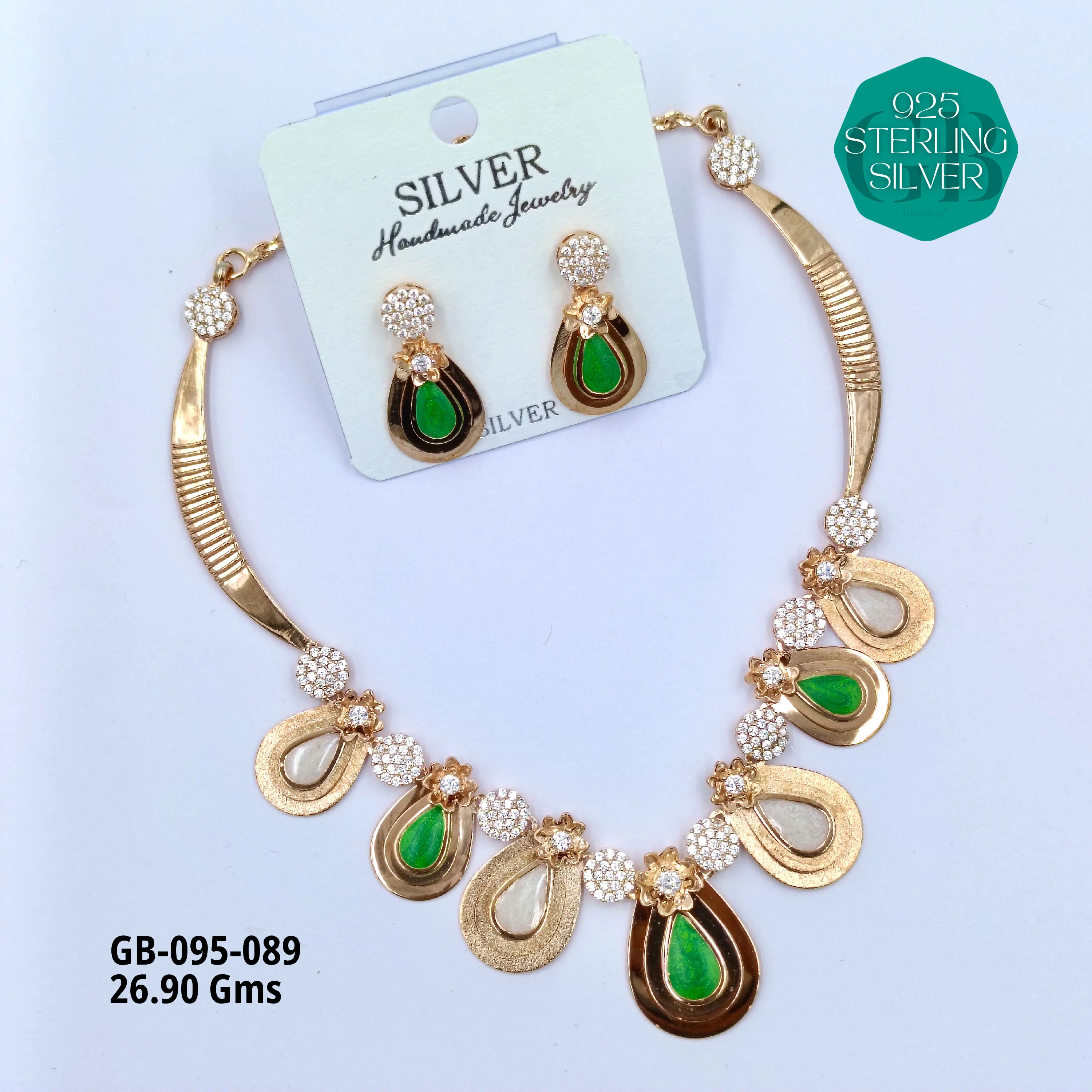 NECKLACES CNC - Premium 925 Silver Jewellery - SKU: GB-095-089 - Hyderabad Silver Importers