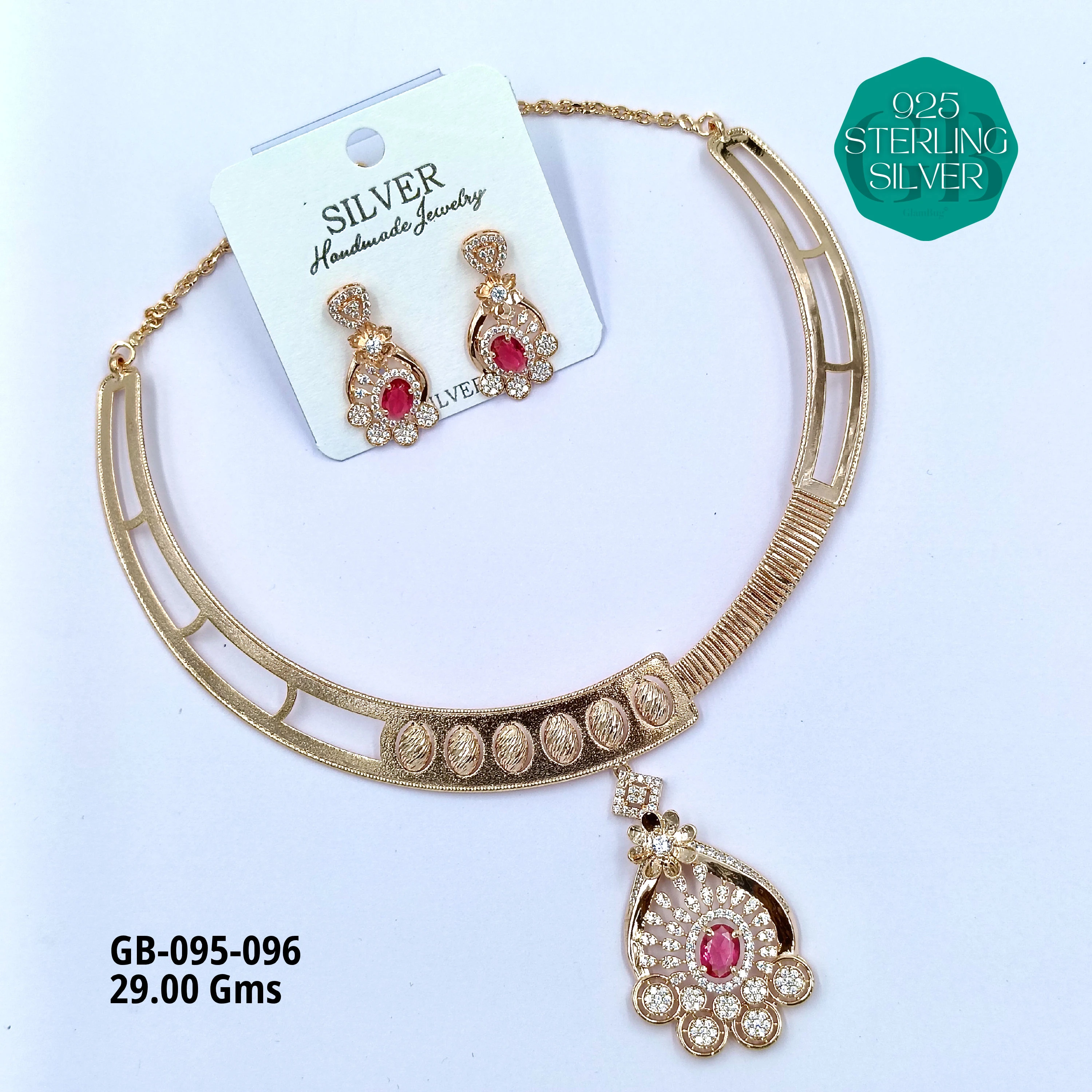 NECKLACES CNC - Premium 925 Silver Jewellery - SKU: GB-095-096 - Hyderabad Silver Importers