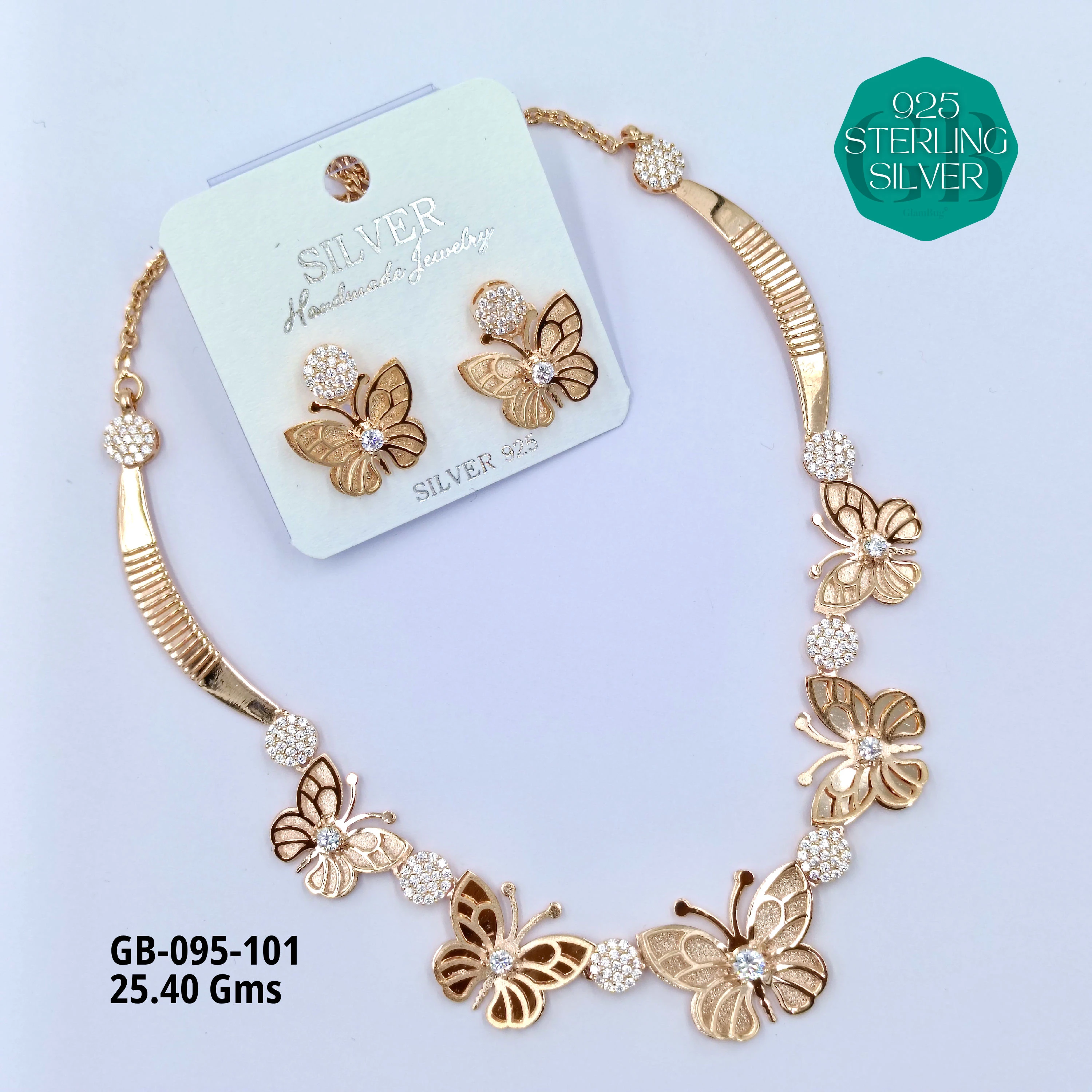 NECKLACES CNC - Premium 925 Silver Jewellery - SKU: GB-095-101 - Hyderabad Silver Importers