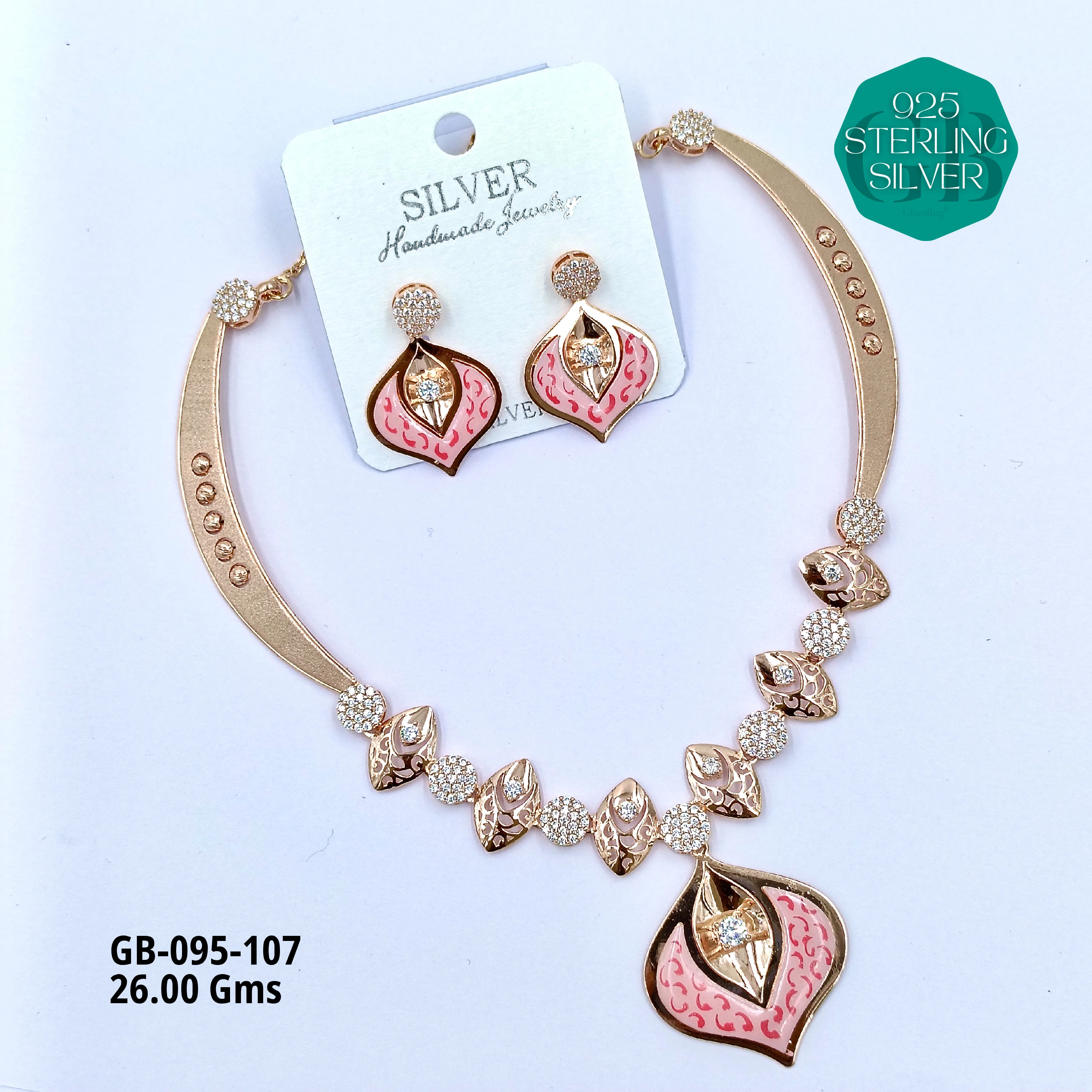 NECKLACES CNC - Premium 925 Silver Jewellery - SKU: GB-095-107 - Hyderabad Silver Importers