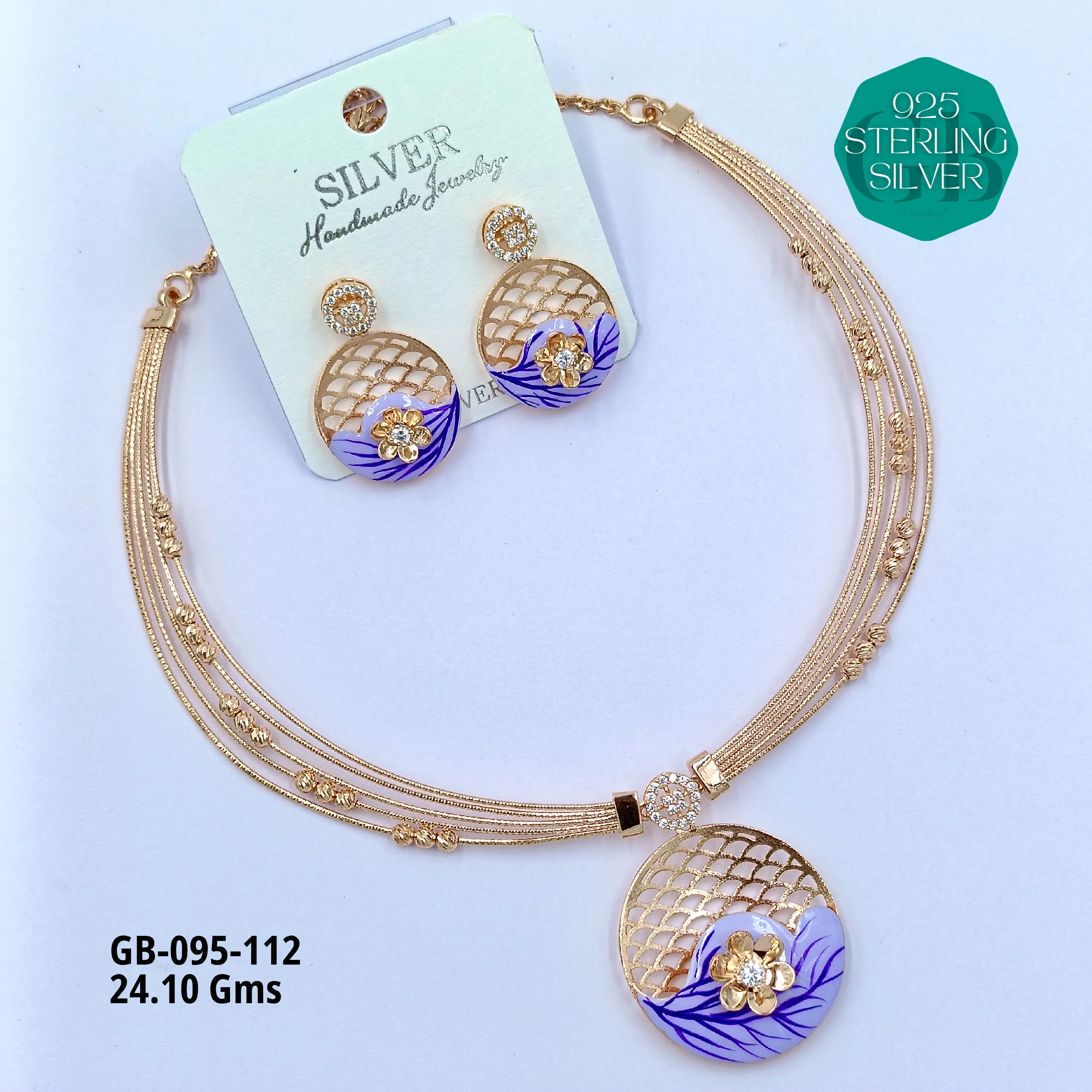 NECKLACES CNC - Premium 925 Silver Jewellery - SKU: GB-095-112 - Hyderabad Silver Importers