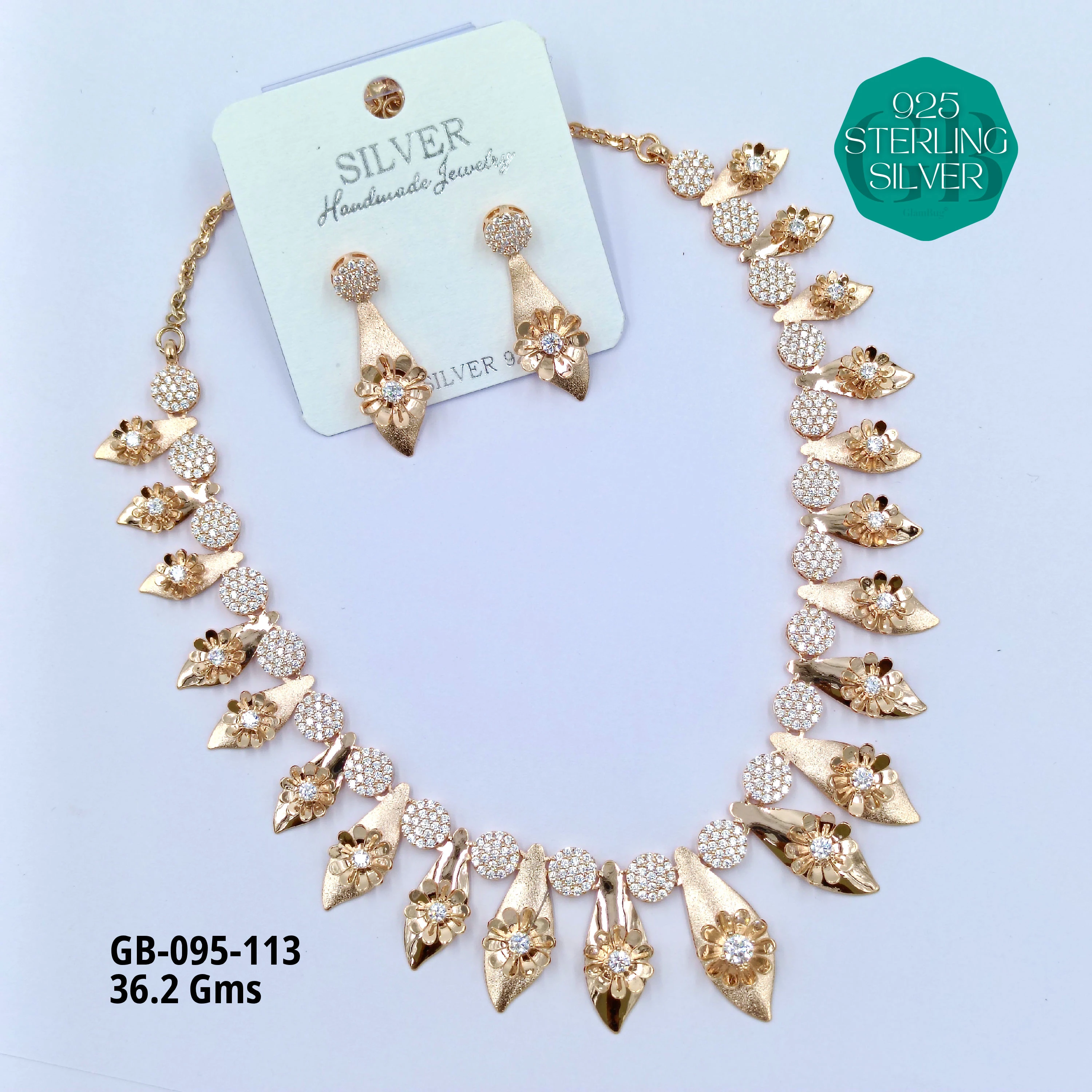 NECKLACES CNC - Premium 925 Silver Jewellery - SKU: GB-095-113 - Hyderabad Silver Importers