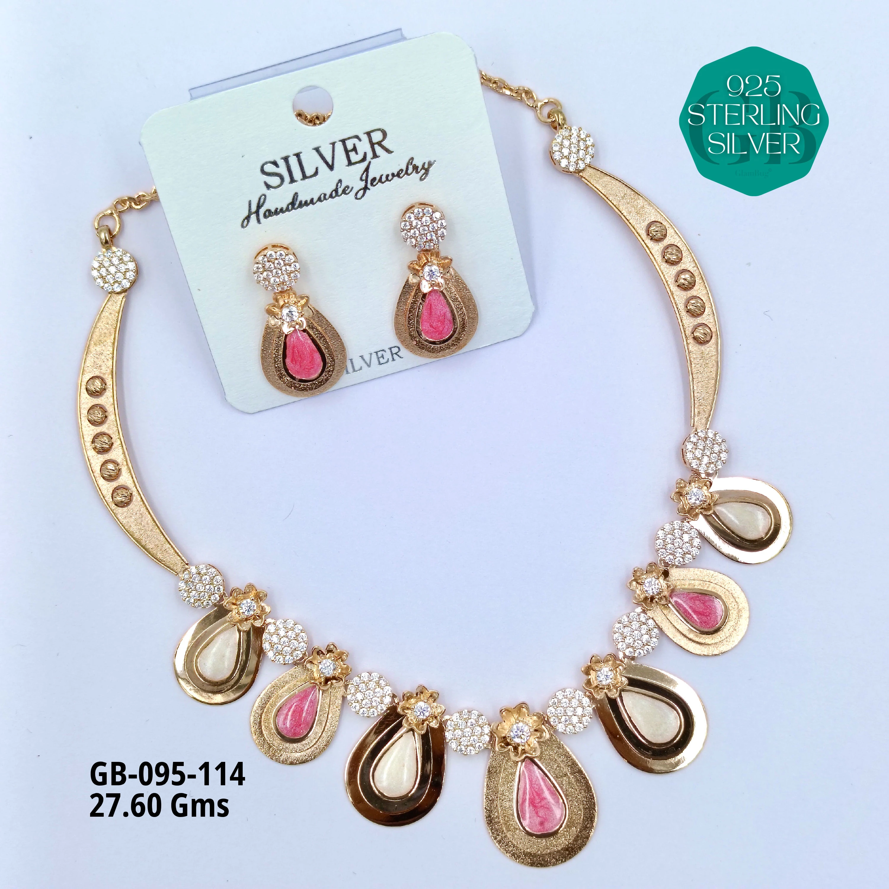 NECKLACES CNC - Premium 925 Silver Jewellery - SKU: GB-095-114 - Hyderabad Silver Importers