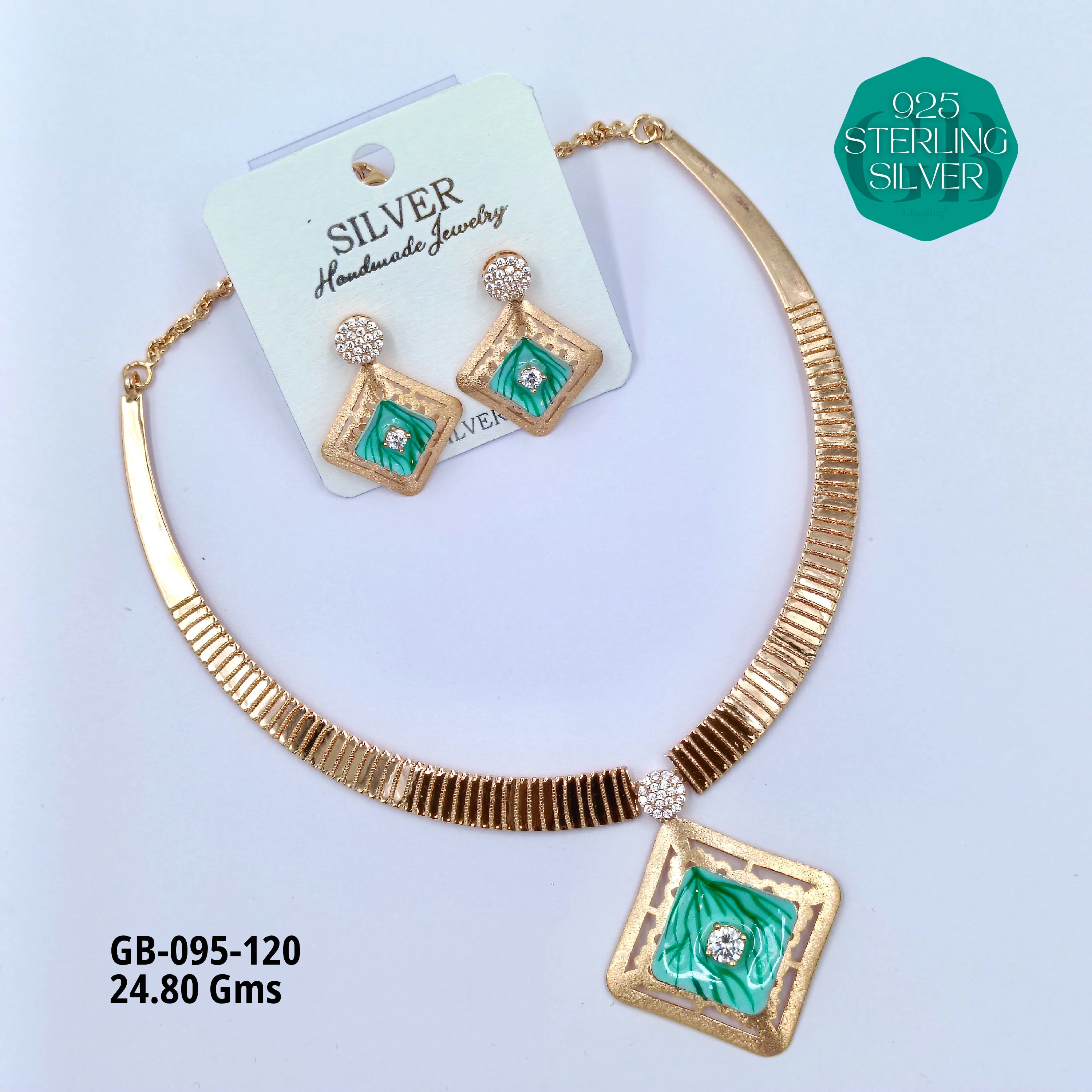 NECKLACES CNC - Premium 925 Silver Jewellery - SKU: GB-095-120 - Hyderabad Silver Importers