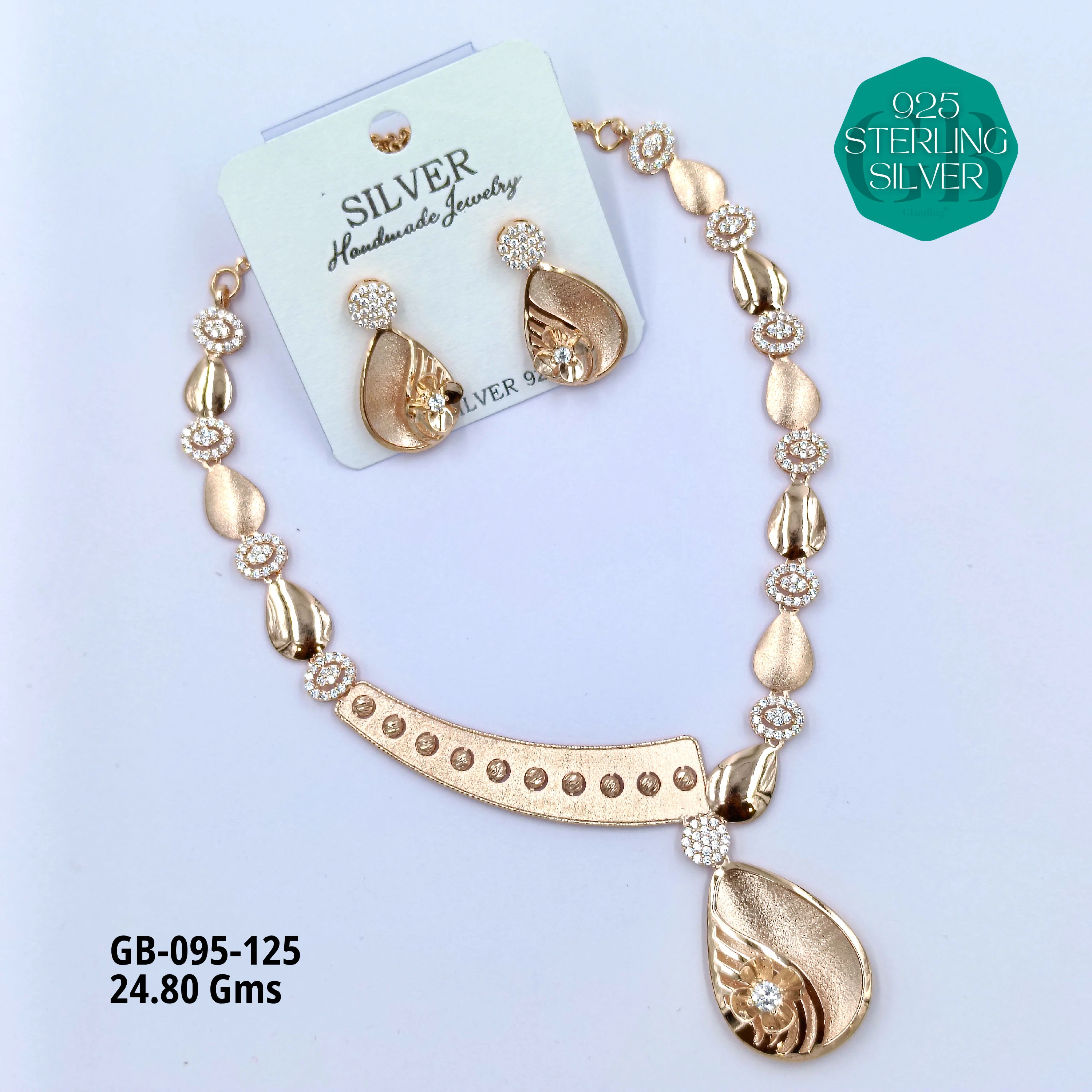 NECKLACES CNC - Premium 925 Silver Jewellery - SKU: GB-095-125 - Hyderabad Silver Importers