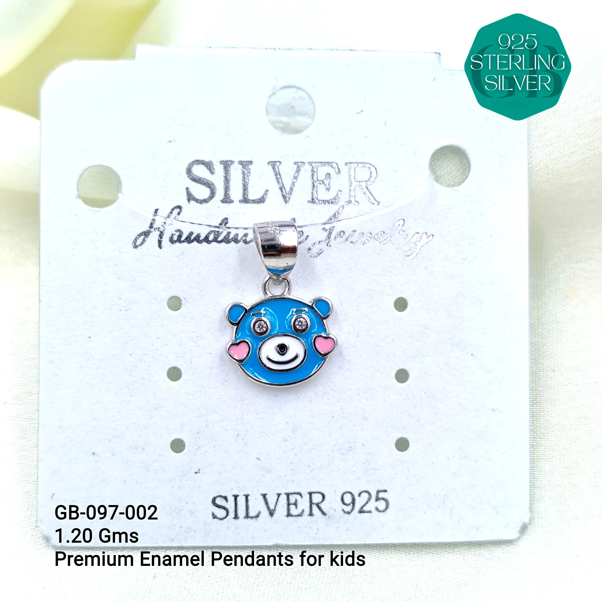 BABY ENAMEL TOY PENDANTS - Premium 925 Silver Jewellery - SKU: GB-097-002 - Hyderabad Silver Importers