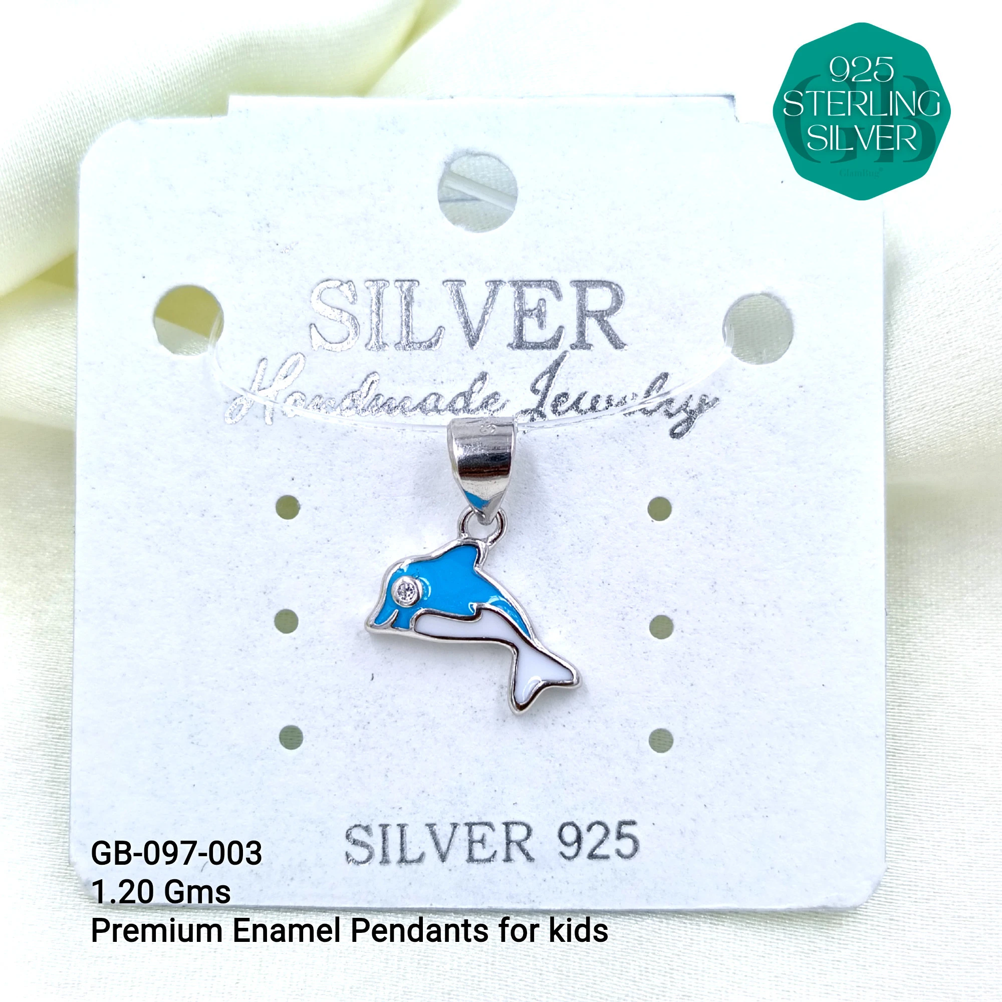 BABY ENAMEL TOY PENDANTS - Premium 925 Silver Jewellery - SKU: GB-097-003 - Hyderabad Silver Importers