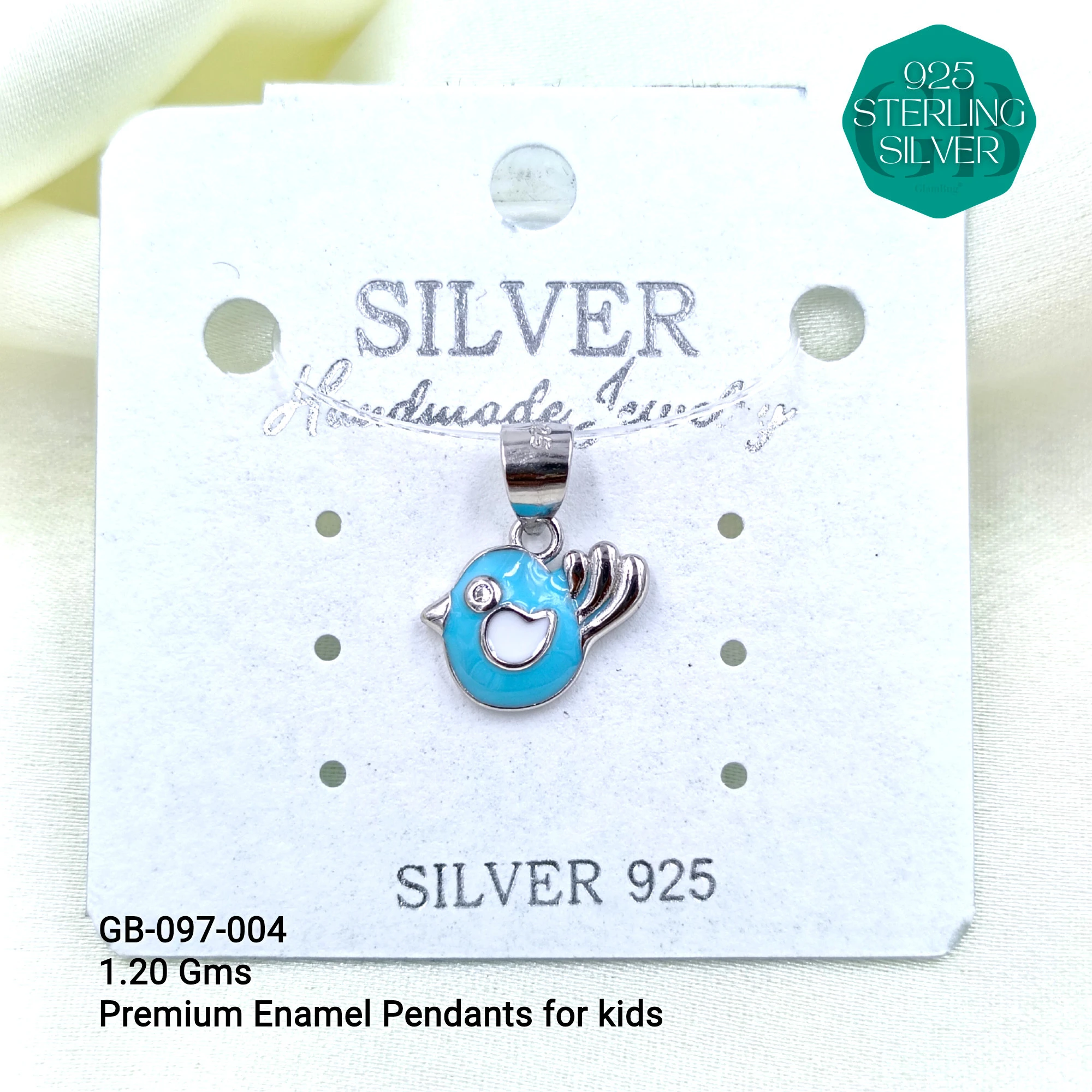 BABY ENAMEL TOY PENDANTS - Premium 925 Silver Jewellery - SKU: GB-097-004 - Hyderabad Silver Importers