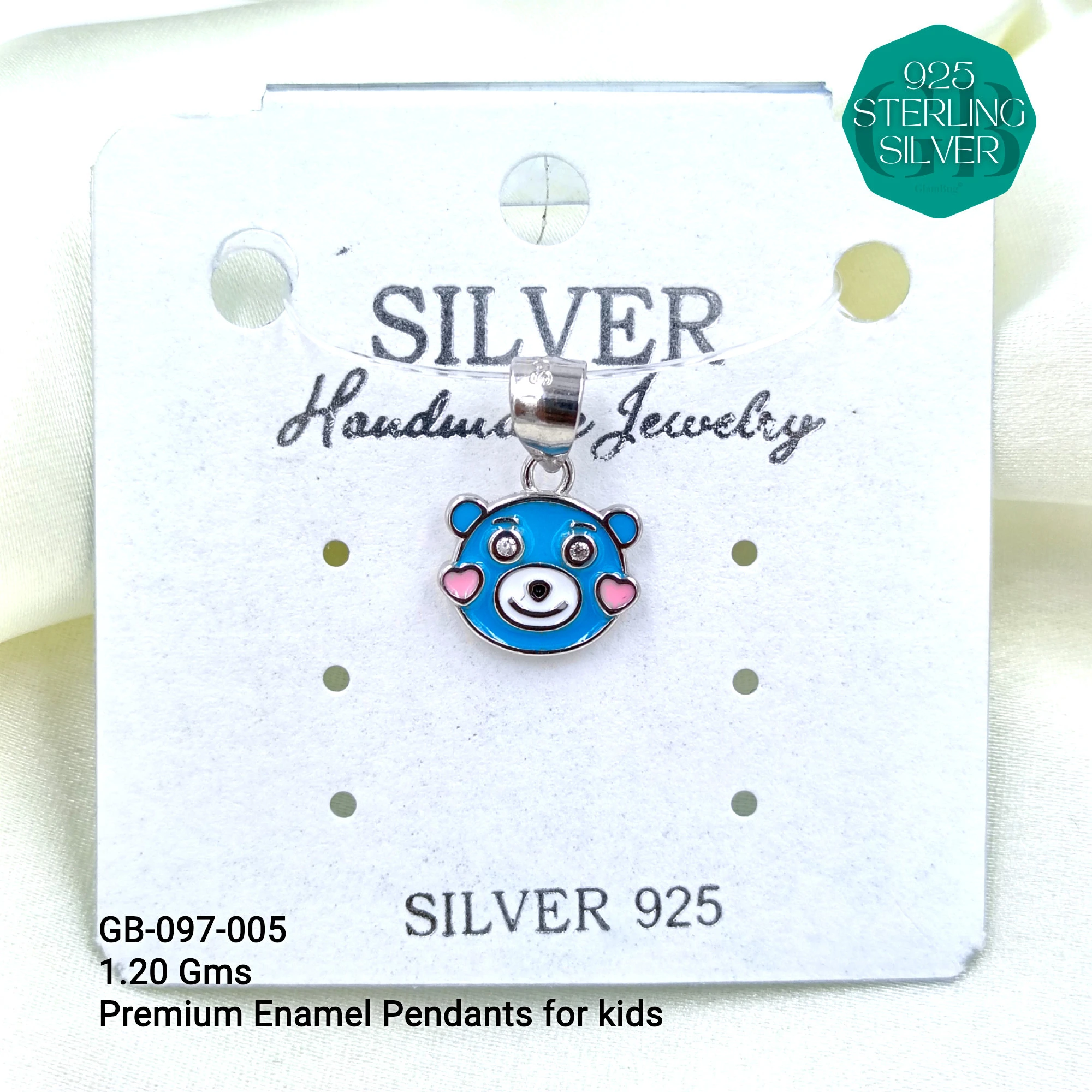 BABY ENAMEL TOY PENDANTS - Premium 925 Silver Jewellery - SKU: GB-097-005 - Hyderabad Silver Importers