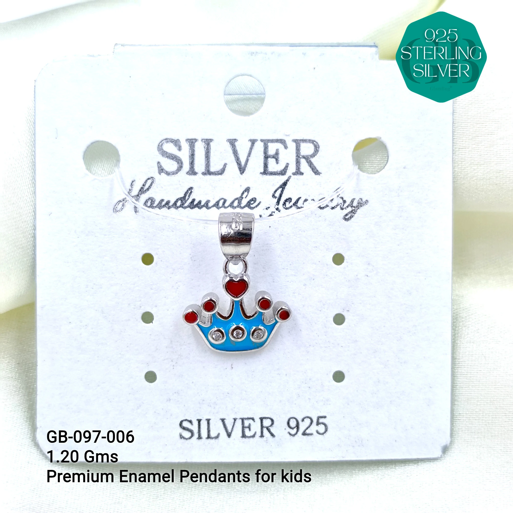 BABY ENAMEL TOY PENDANTS - Premium 925 Silver Jewellery - SKU: GB-097-006 - Hyderabad Silver Importers
