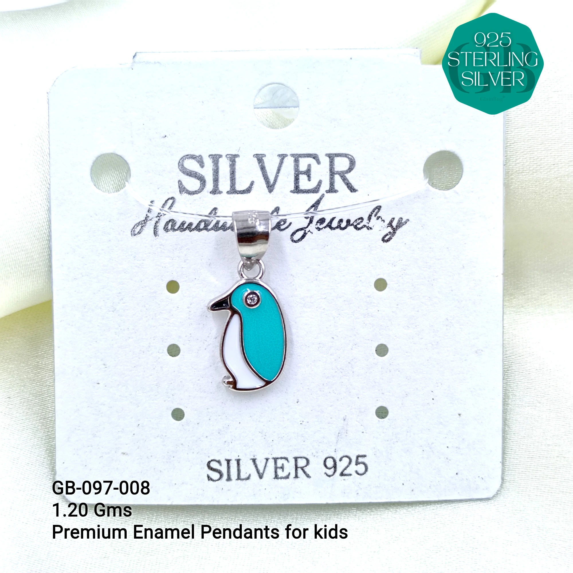 BABY ENAMEL TOY PENDANTS - Premium 925 Silver Jewellery - SKU: GB-097-008 - Hyderabad Silver Importers