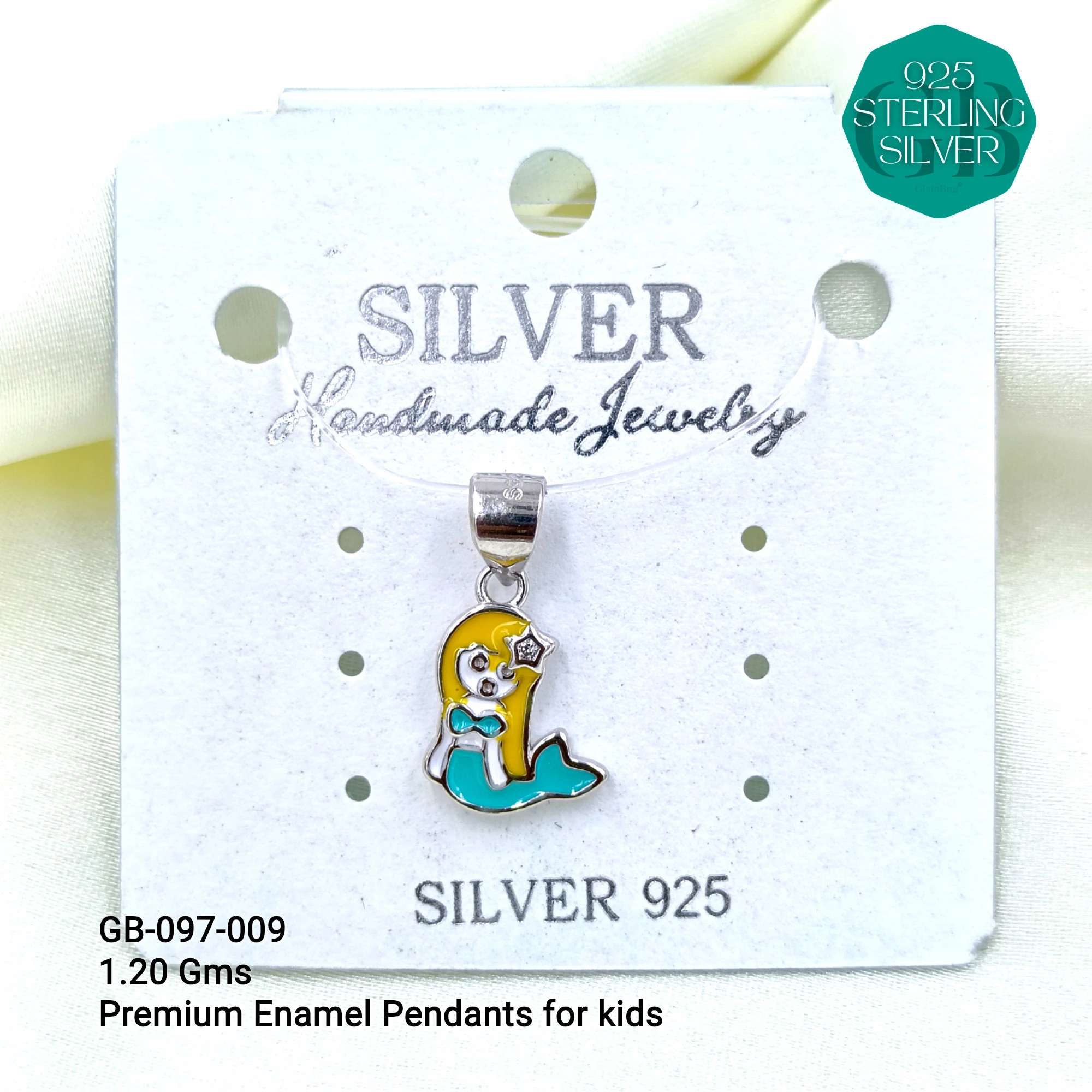 BABY ENAMEL TOY PENDANTS - Premium 925 Silver Jewellery - SKU: GB-097-009 - Hyderabad Silver Importers