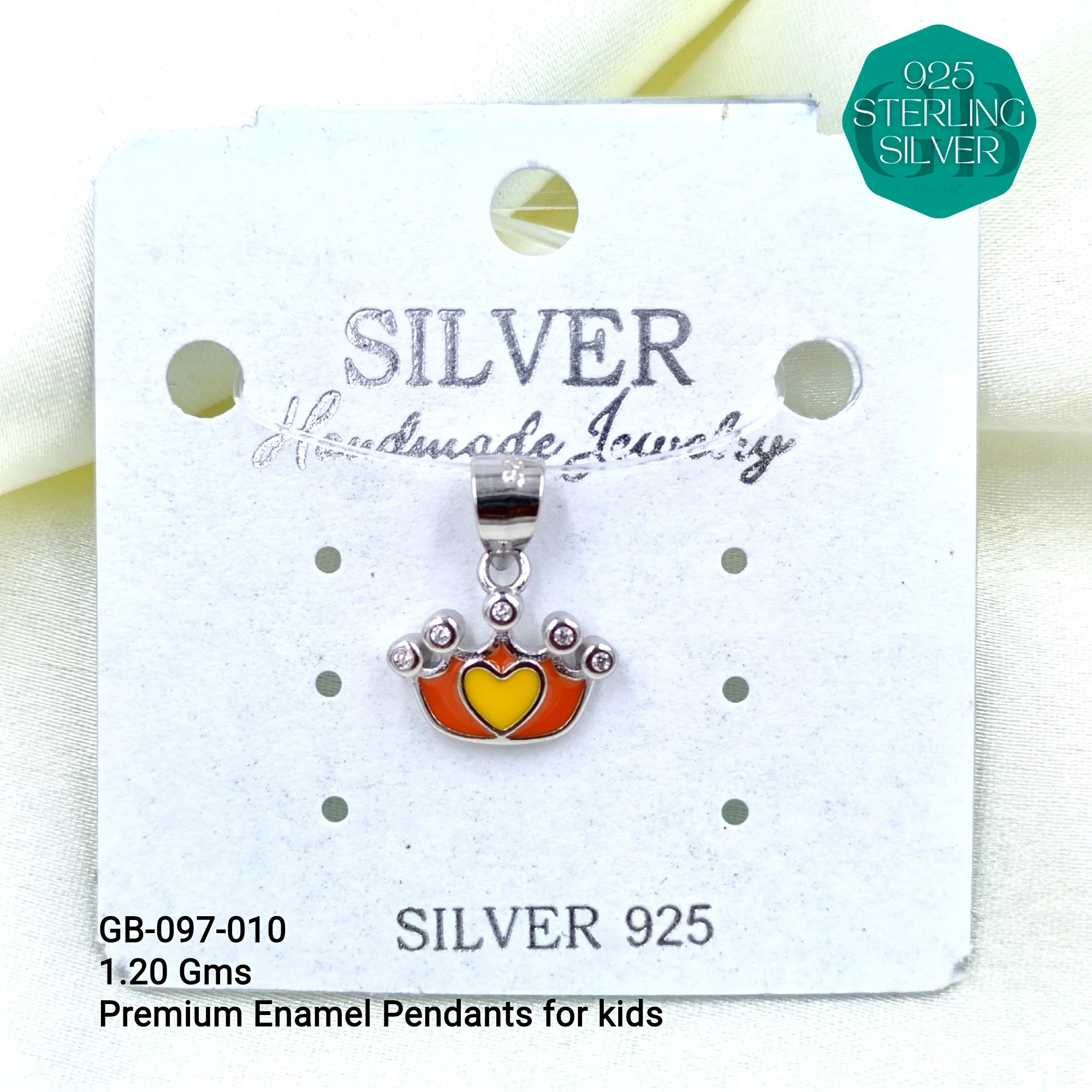 BABY ENAMEL TOY PENDANTS - Premium 925 Silver Jewellery - SKU: GB-097-010 - Hyderabad Silver Importers