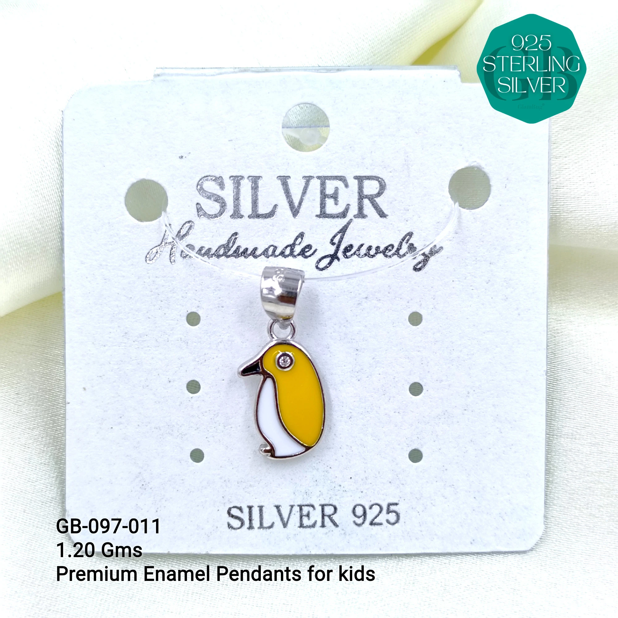 BABY ENAMEL TOY PENDANTS - Premium 925 Silver Jewellery - SKU: GB-097-011 - Hyderabad Silver Importers