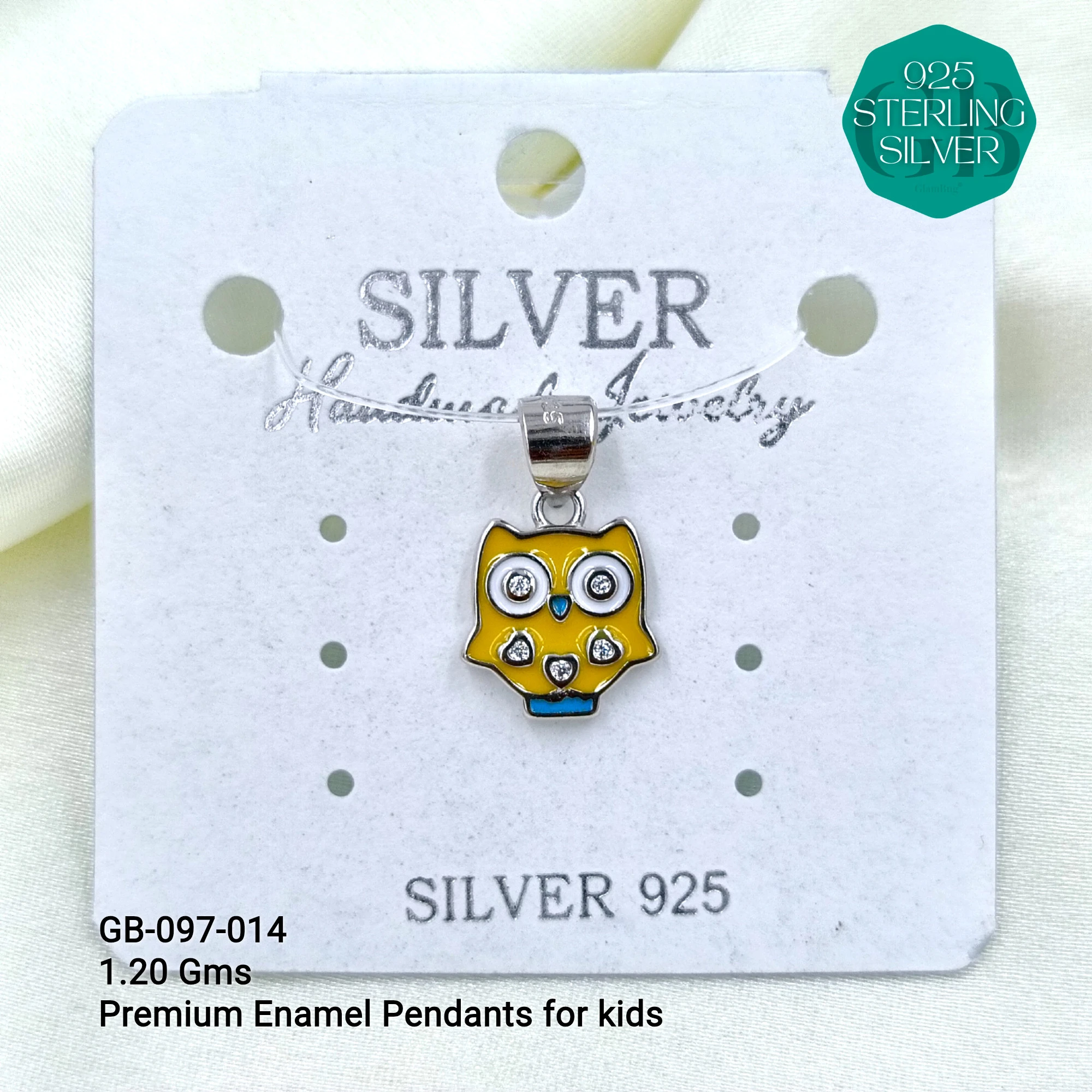 BABY ENAMEL TOY PENDANTS - Premium 925 Silver Jewellery - SKU: GB-097-014 - Hyderabad Silver Importers