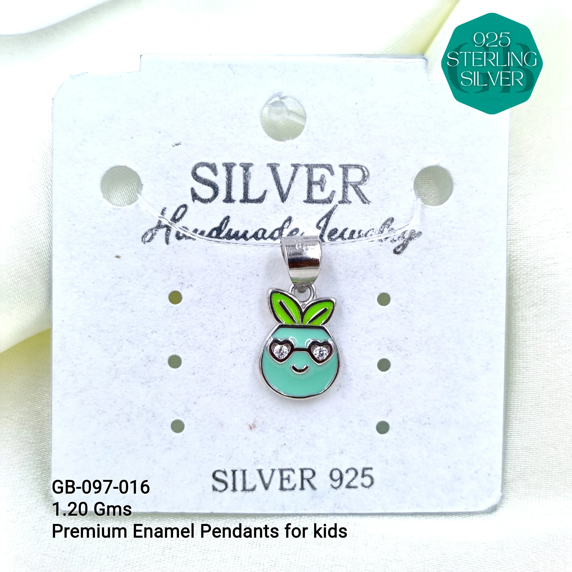 BABY ENAMEL TOY PENDANTS - Premium 925 Silver Jewellery - SKU: GB-097-016 - Hyderabad Silver Importers