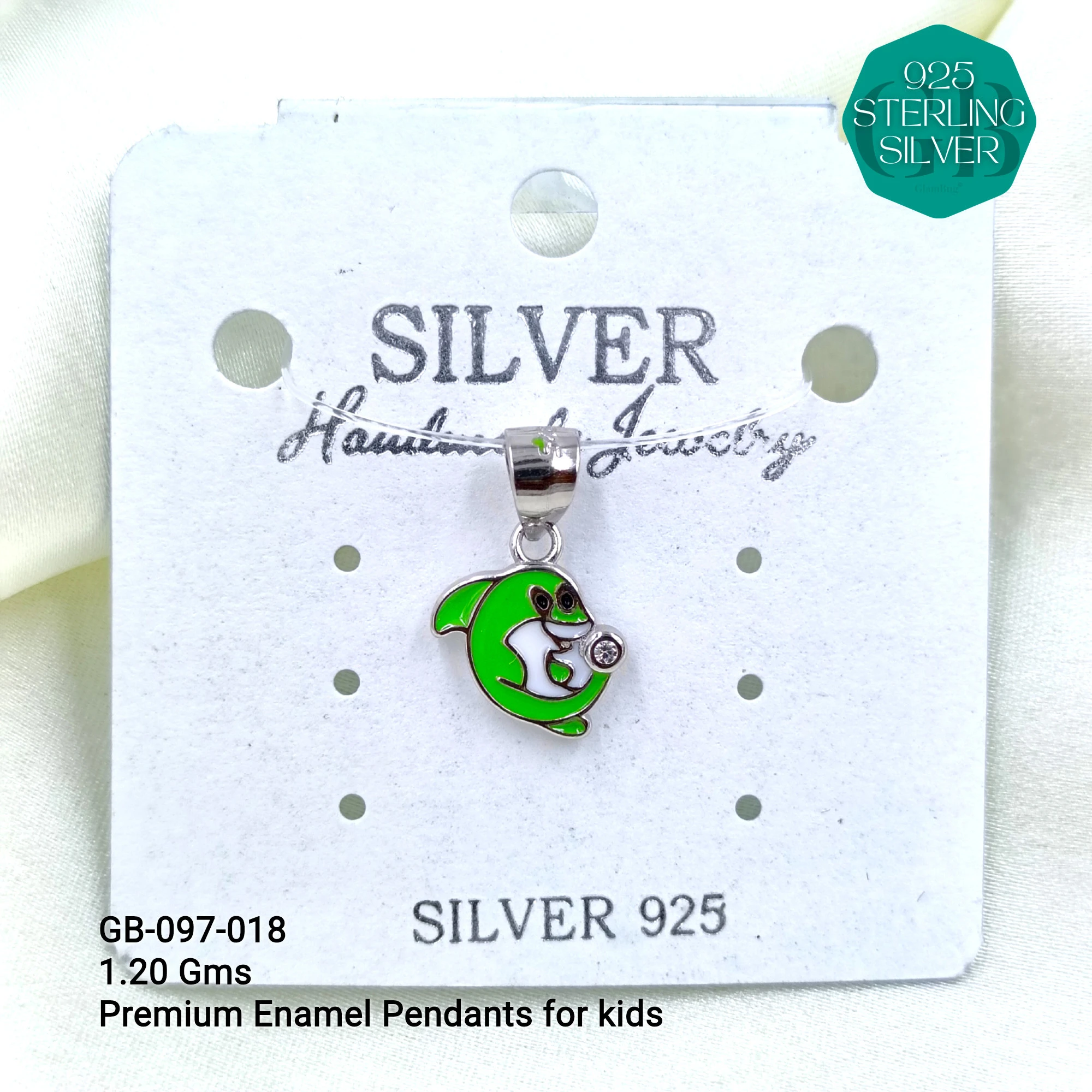 BABY ENAMEL TOY PENDANTS - Premium 925 Silver Jewellery - SKU: GB-097-018 - Hyderabad Silver Importers