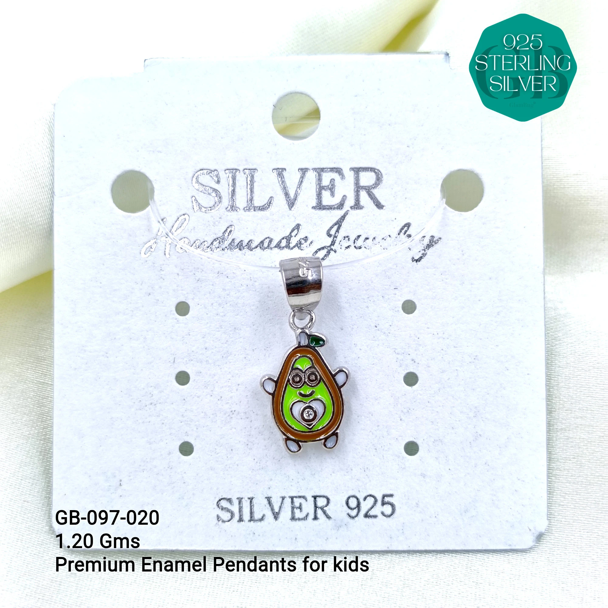 BABY ENAMEL TOY PENDANTS - Premium 925 Silver Jewellery - SKU: GB-097-020 - Hyderabad Silver Importers