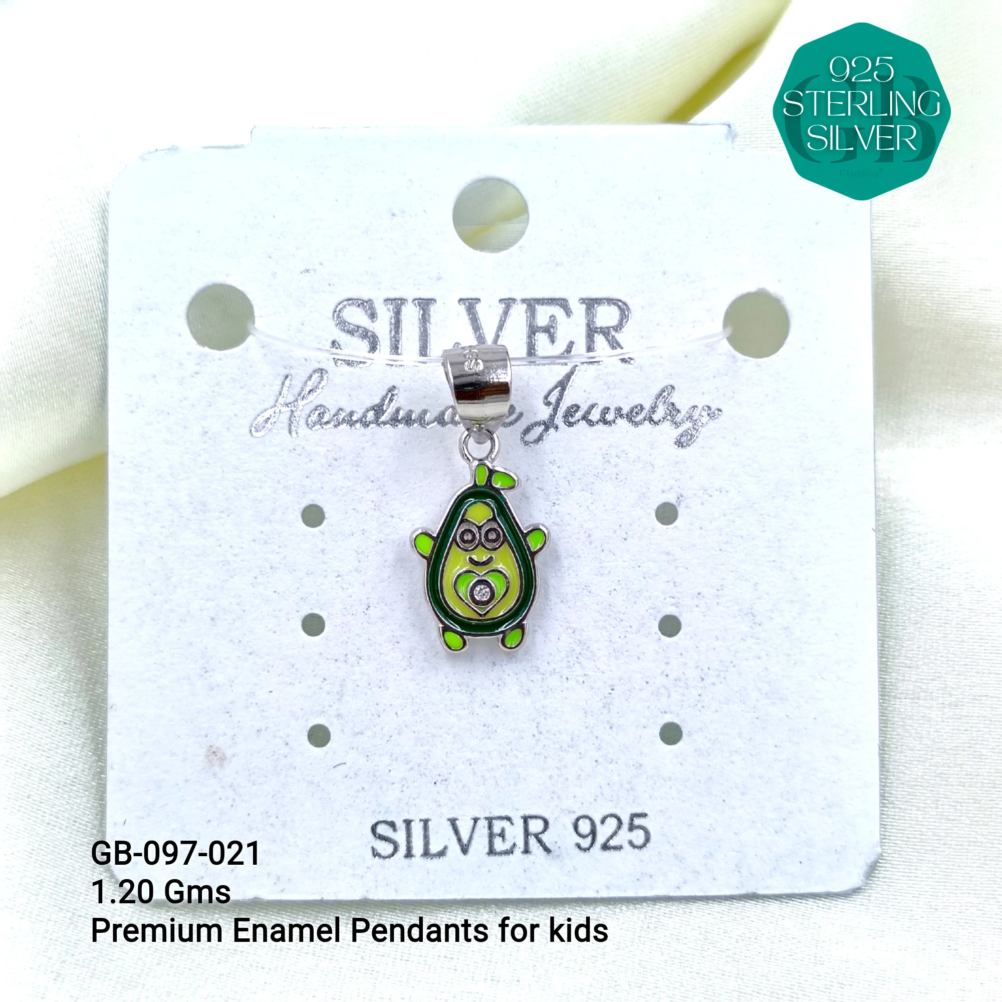 BABY ENAMEL TOY PENDANTS - Premium 925 Silver Jewellery - SKU: GB-097-021 - Hyderabad Silver Importers