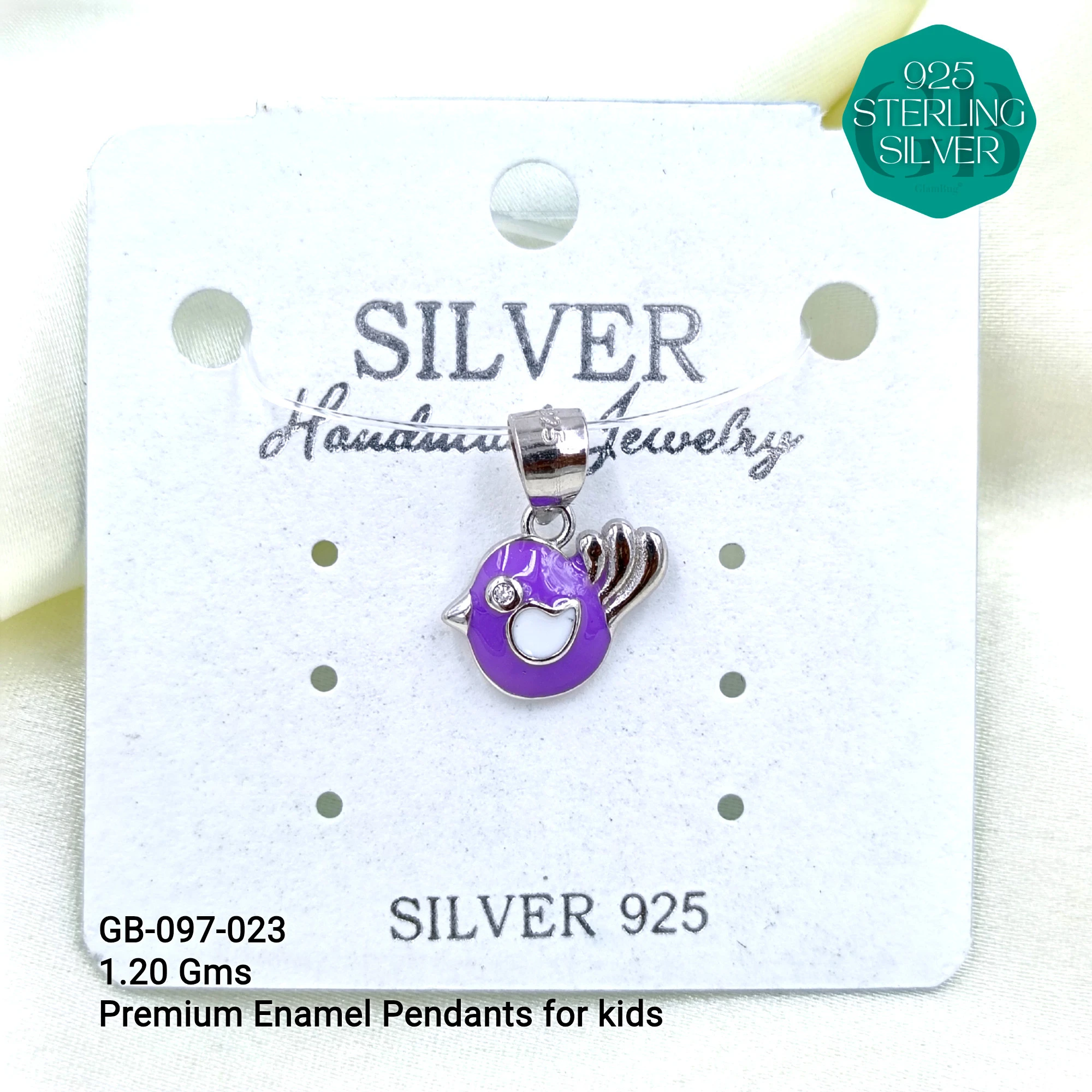 BABY ENAMEL TOY PENDANTS - Premium 925 Silver Jewellery - SKU: GB-097-023 - Hyderabad Silver Importers