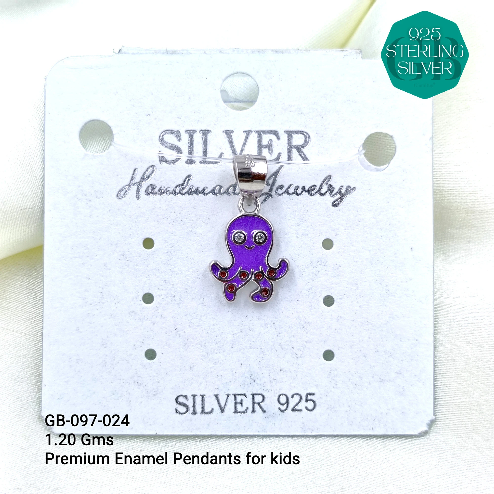 BABY ENAMEL TOY PENDANTS - Premium 925 Silver Jewellery - SKU: GB-097-024 - Hyderabad Silver Importers