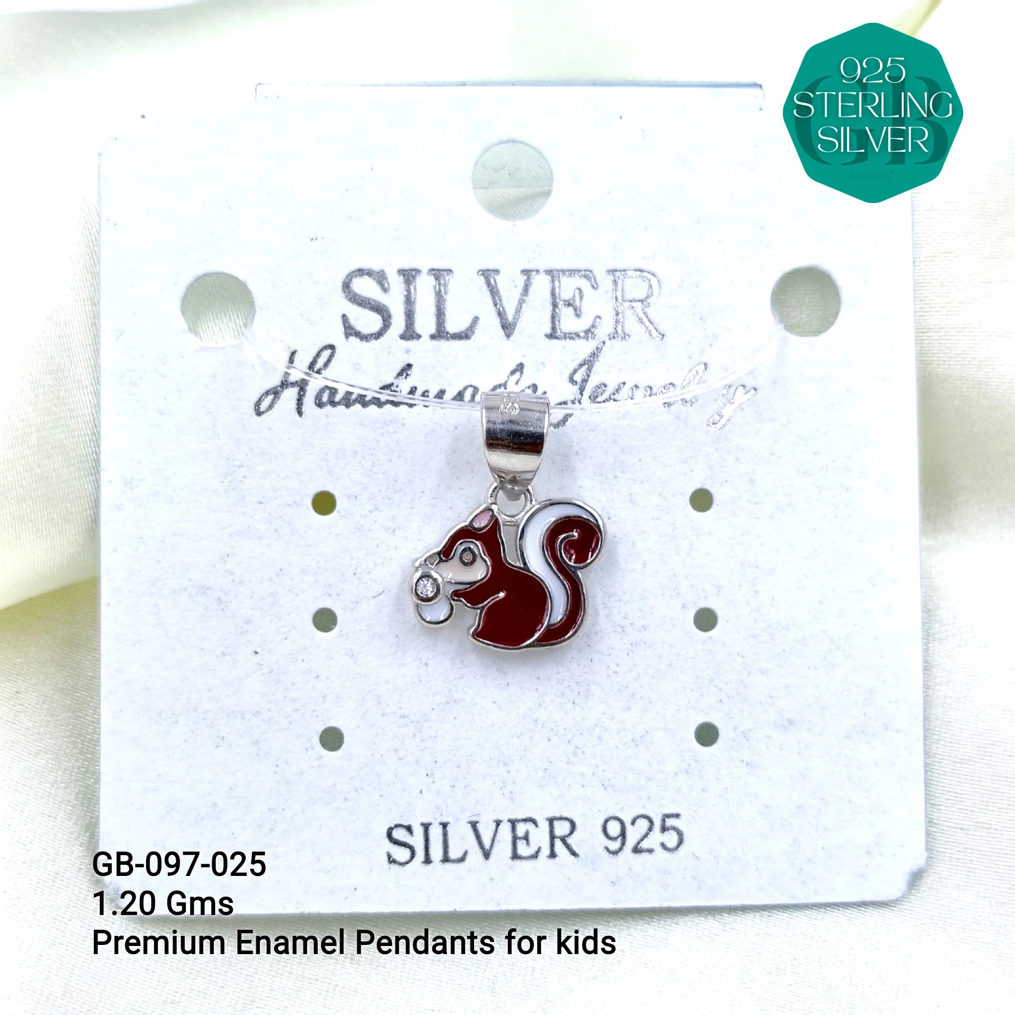 BABY ENAMEL TOY PENDANTS - Premium 925 Silver Jewellery - SKU: GB-097-025 - Hyderabad Silver Importers