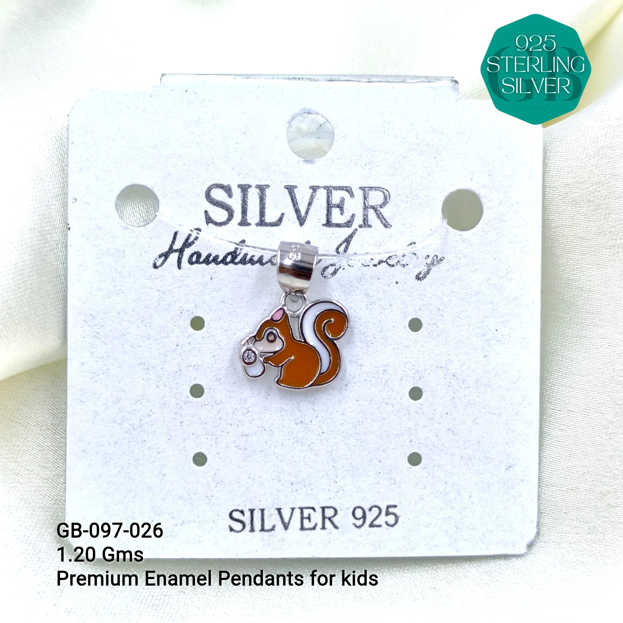 BABY ENAMEL TOY PENDANTS - Premium 925 Silver Jewellery - SKU: GB-097-026 - Hyderabad Silver Importers