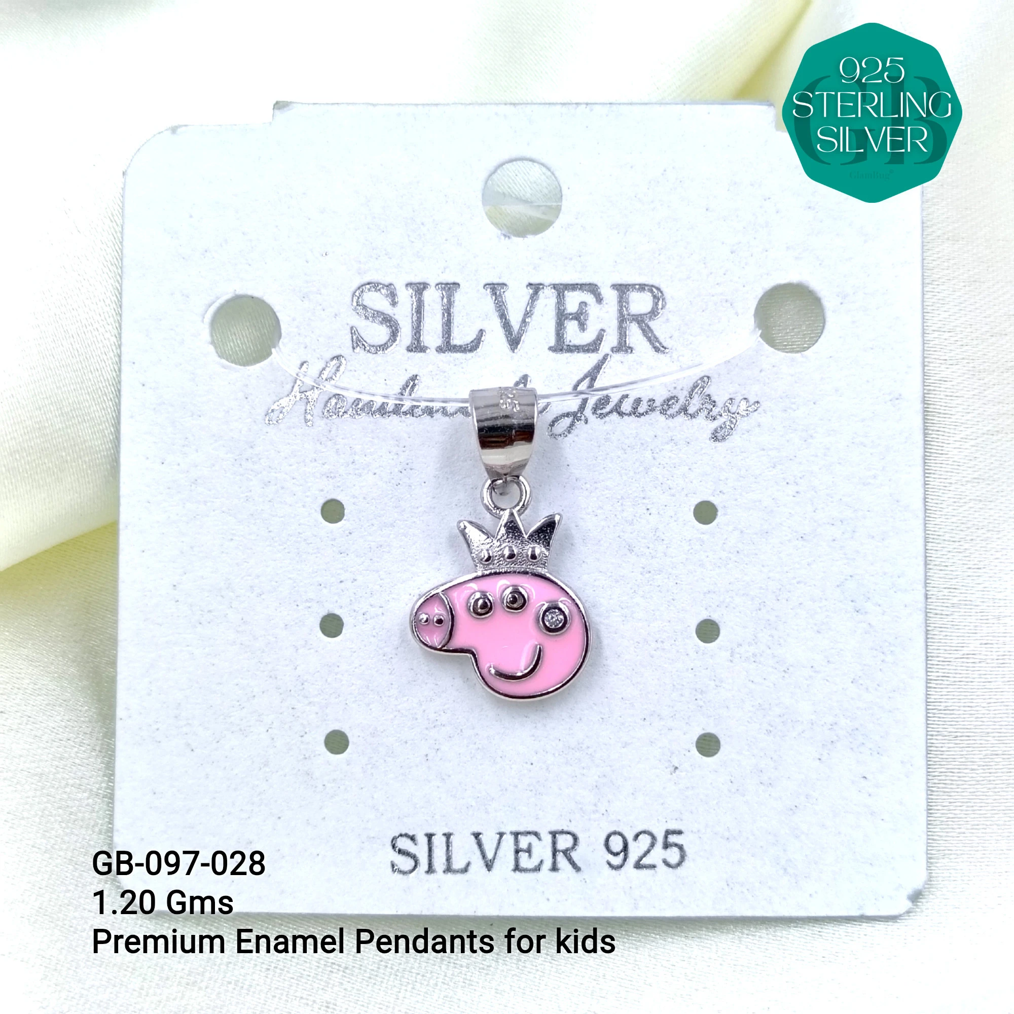BABY ENAMEL TOY PENDANTS - Premium 925 Silver Jewellery - SKU: GB-097-028 - Hyderabad Silver Importers