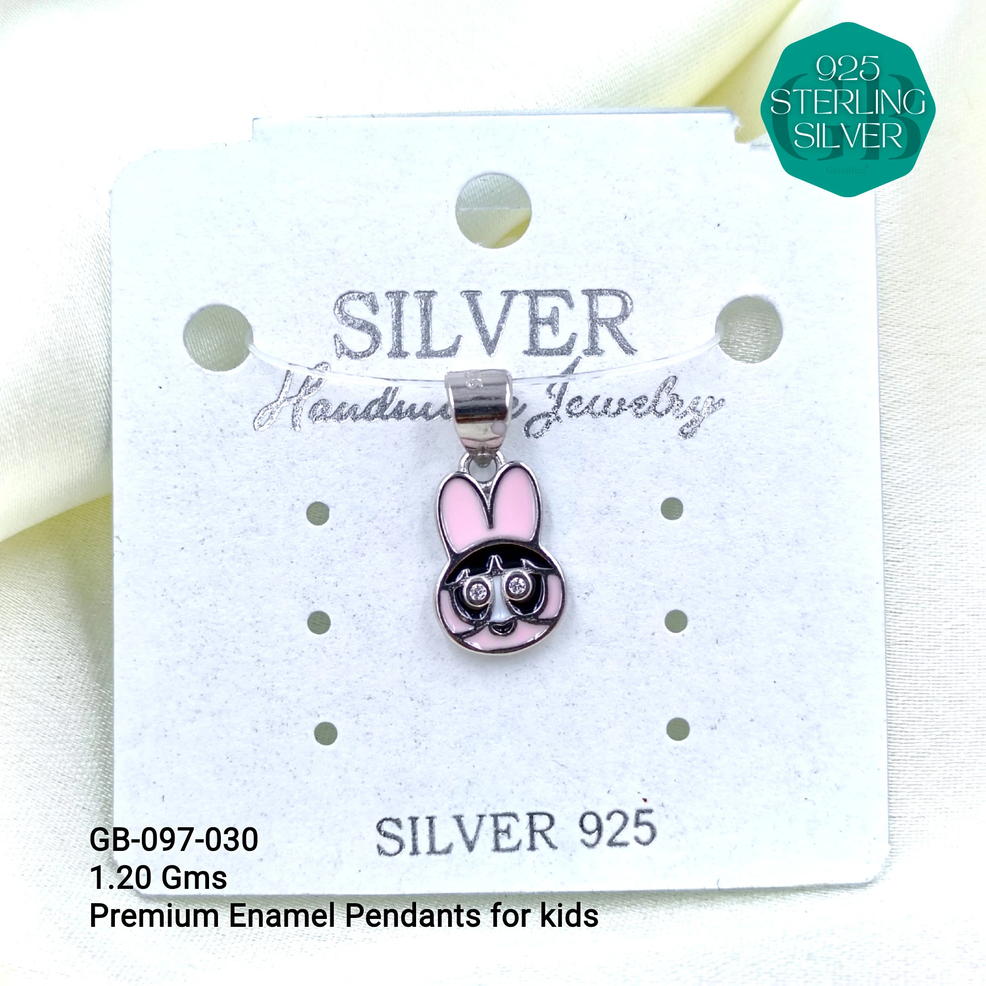 BABY ENAMEL TOY PENDANTS - Premium 925 Silver Jewellery - SKU: GB-097-030 - Hyderabad Silver Importers